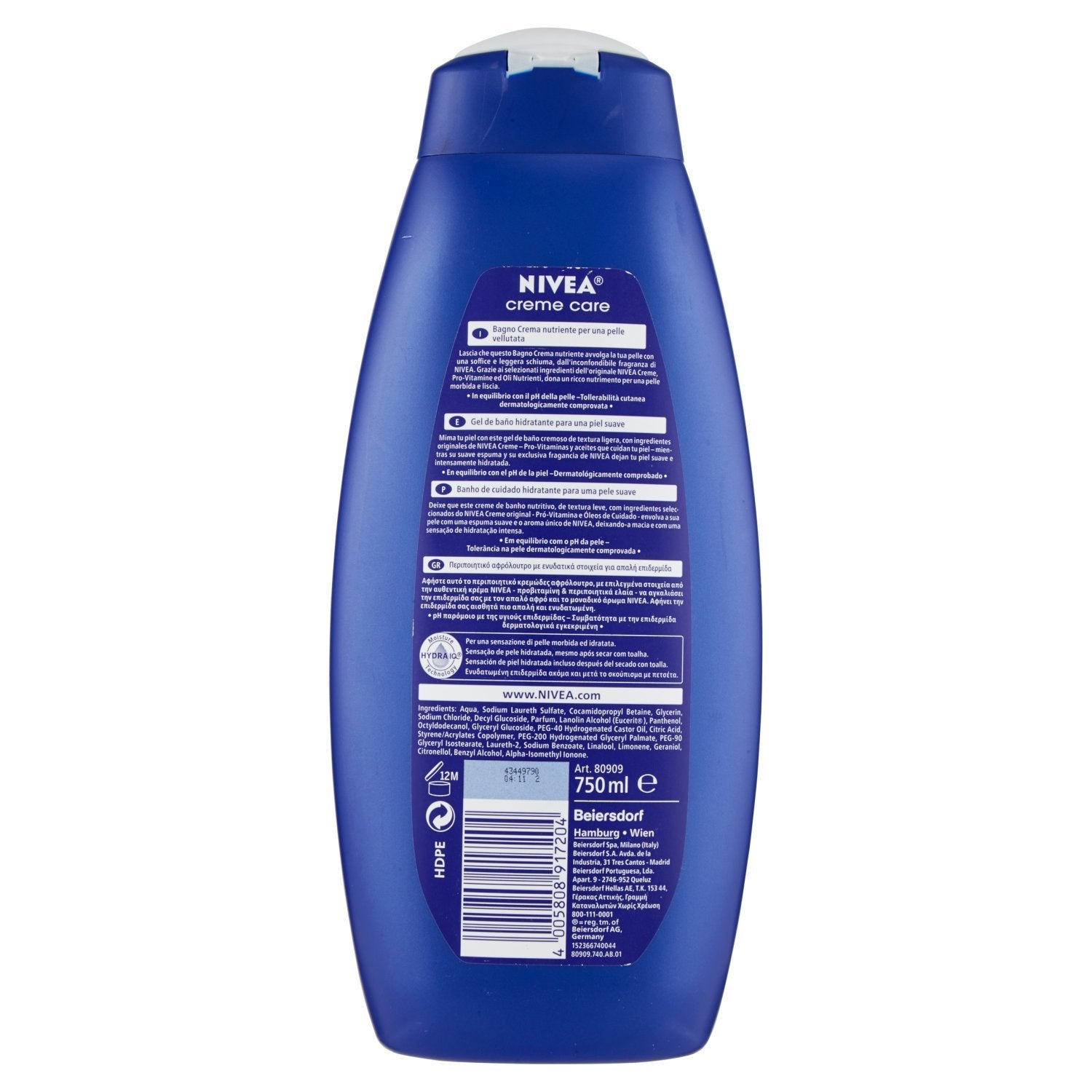 Nivea Creme Care Hydrating Shower Cream 750 ml