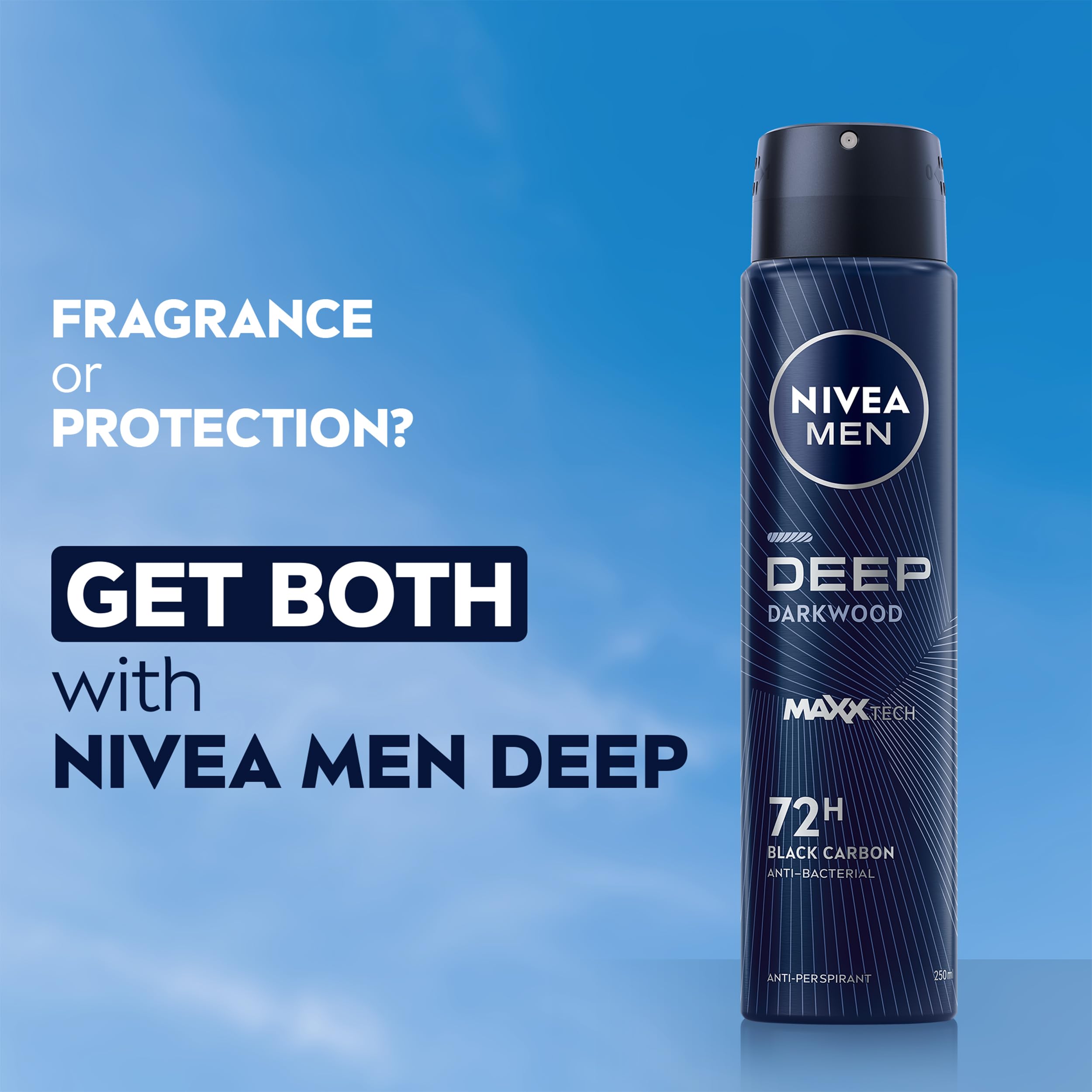 NIVEA MEN DEEP Black Carbon Anti-Perspirant Spray 250ml