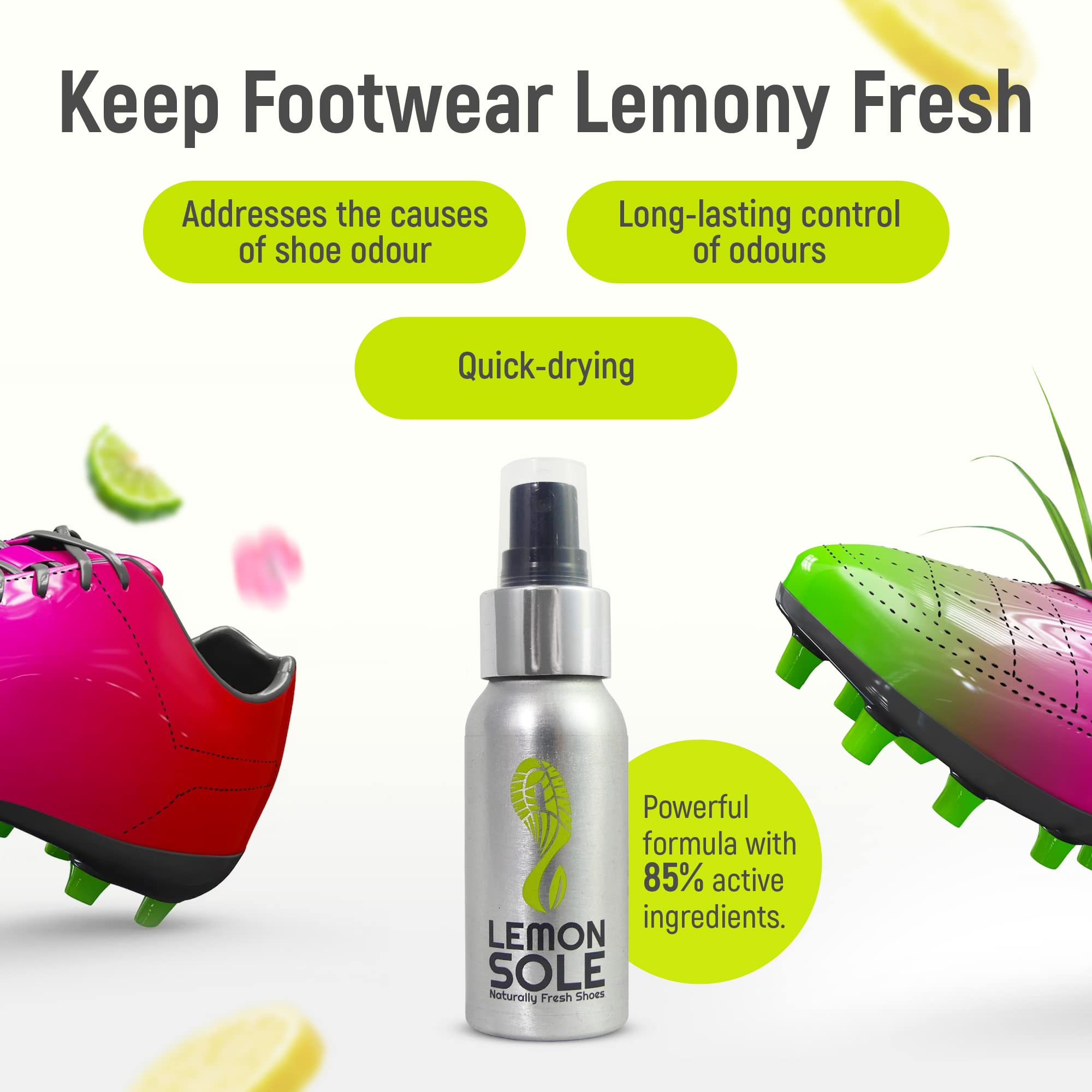 Lemon Sole Natural Shoe Deodoriser 30ml