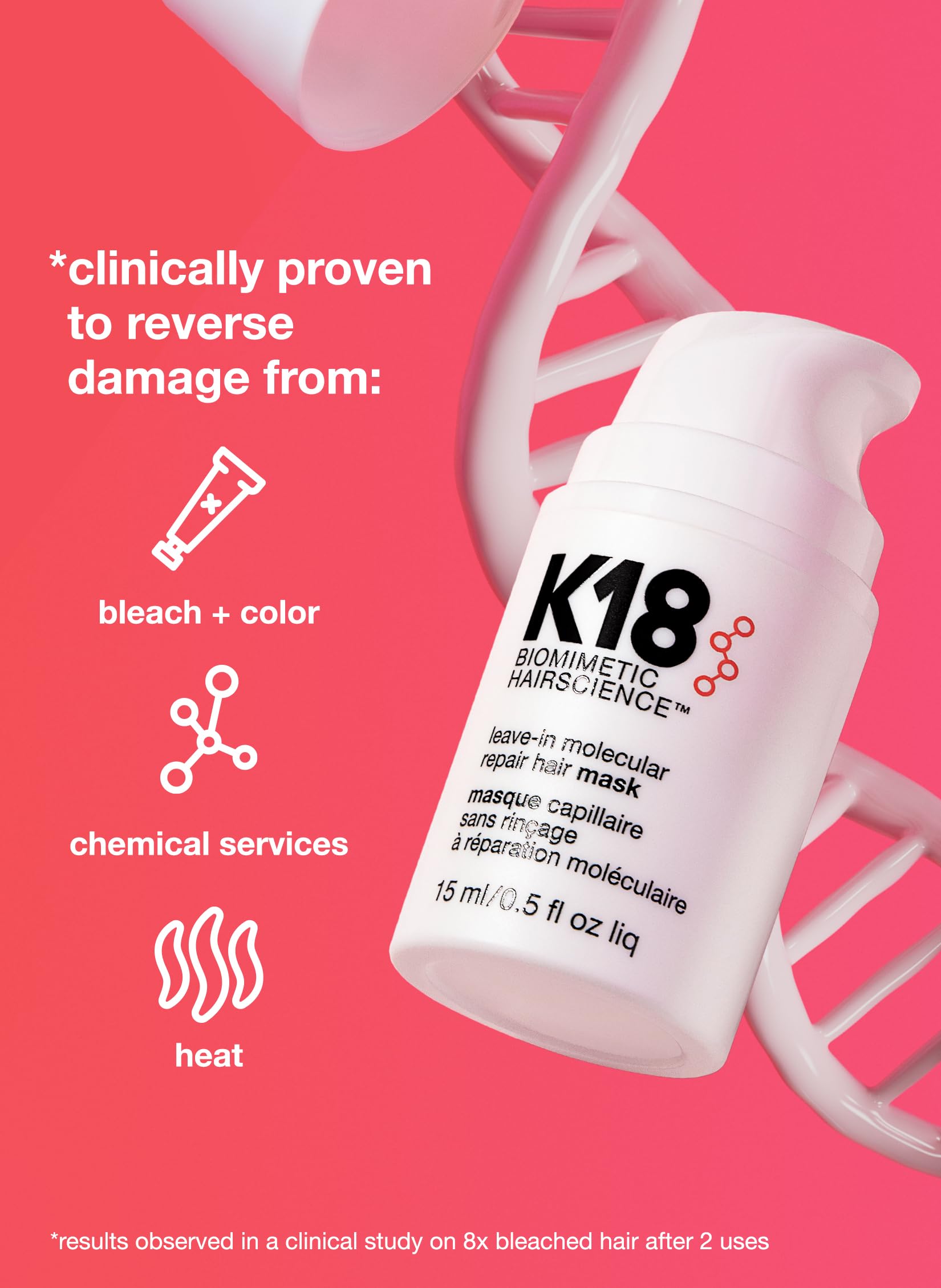 K18 Leave-In Hair Repair Mask 15ml