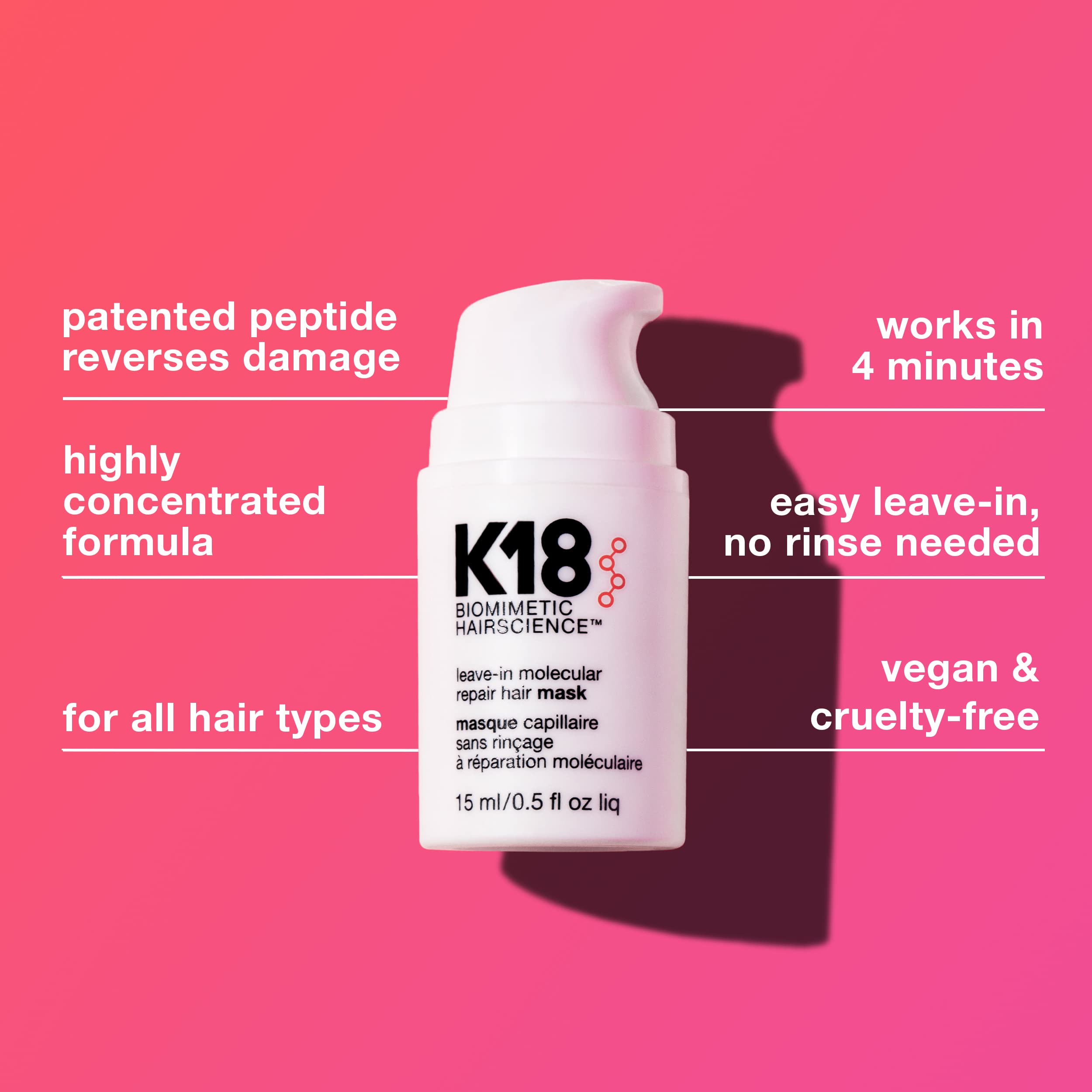 K18 Leave-In Hair Repair Mask 15ml