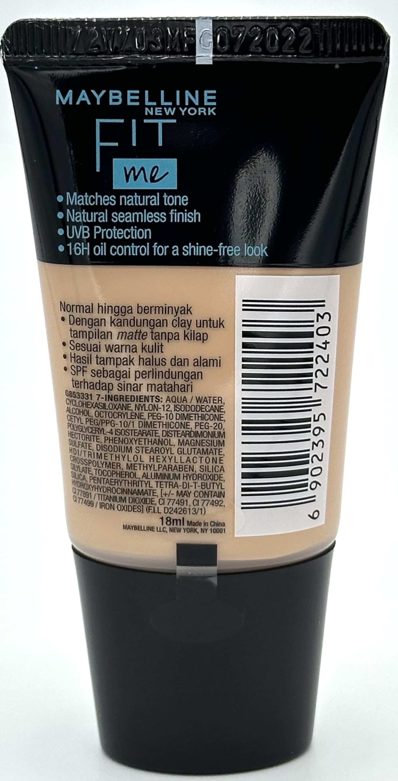 Maybelline Fit Me Foundation Matte & Poreless 115 Ivory 18ml Pack of 3