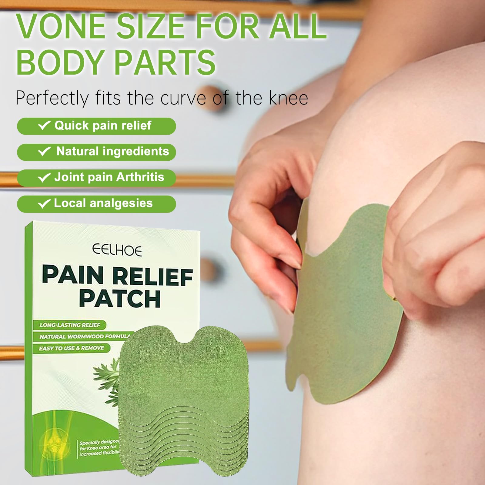 40Pcs Knee Pain Relief Patches,Knee Patches for Pain Relief,Wellness Knee Pain Relief Patches UK,Knee Pain Relief Patches Relieves Muscle Soreness in Knee, Neck, Shoulder