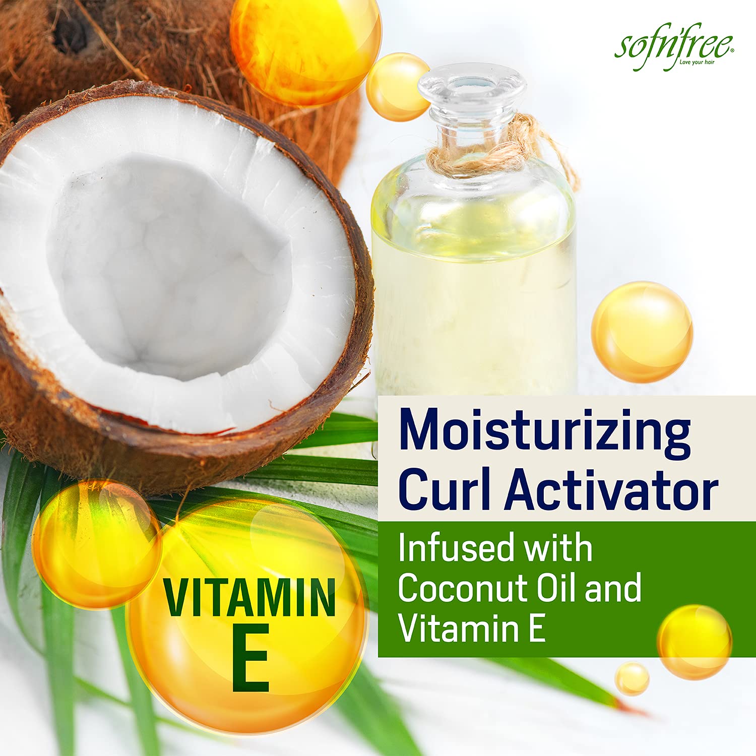 Sof N Curl Lotion with Vitamin E and Panthenol 2-in-1 Activator for smooth & glossy curls, 750 ml