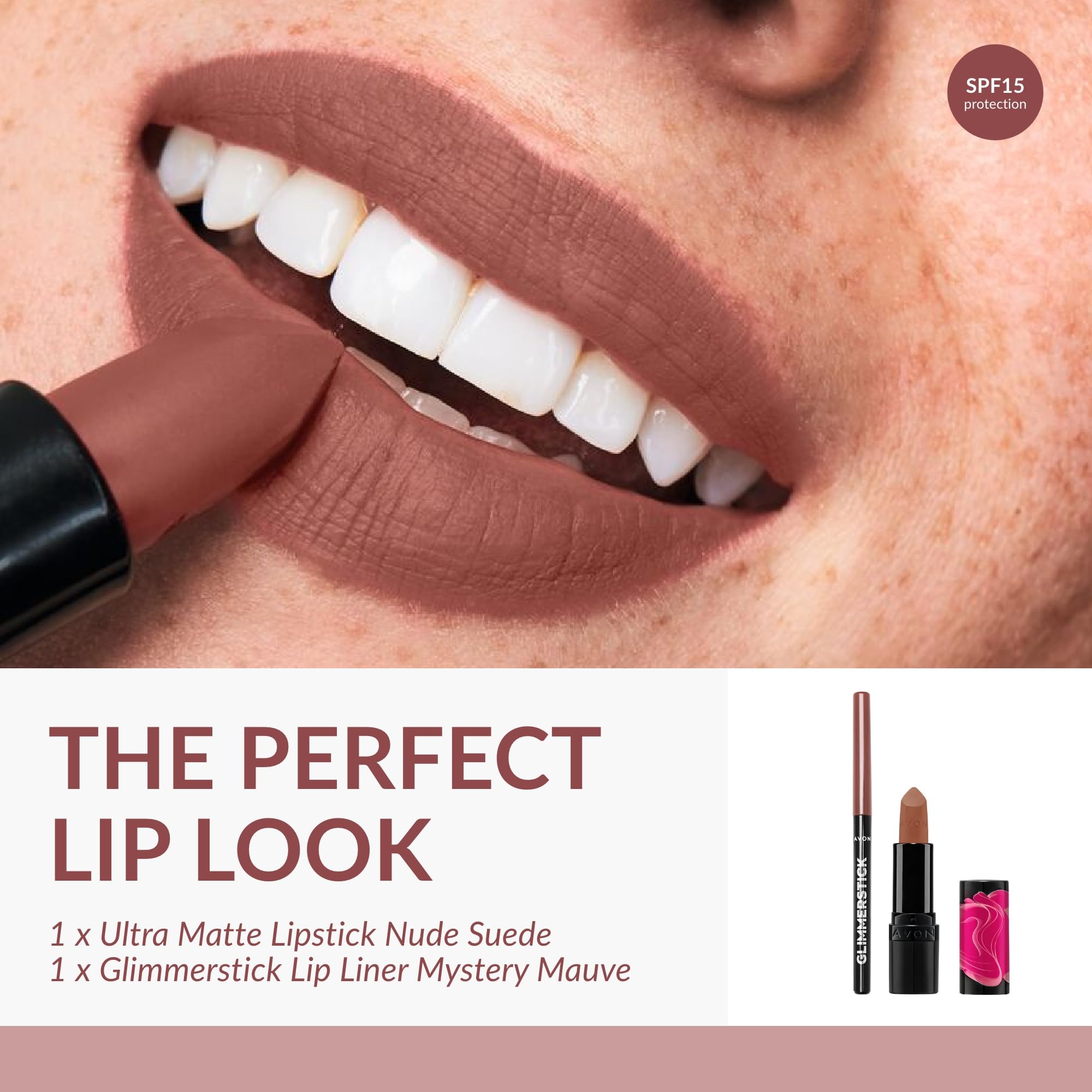 Avon Ultra Duo Lip Kit - Nude Suede & Mystery Mauve