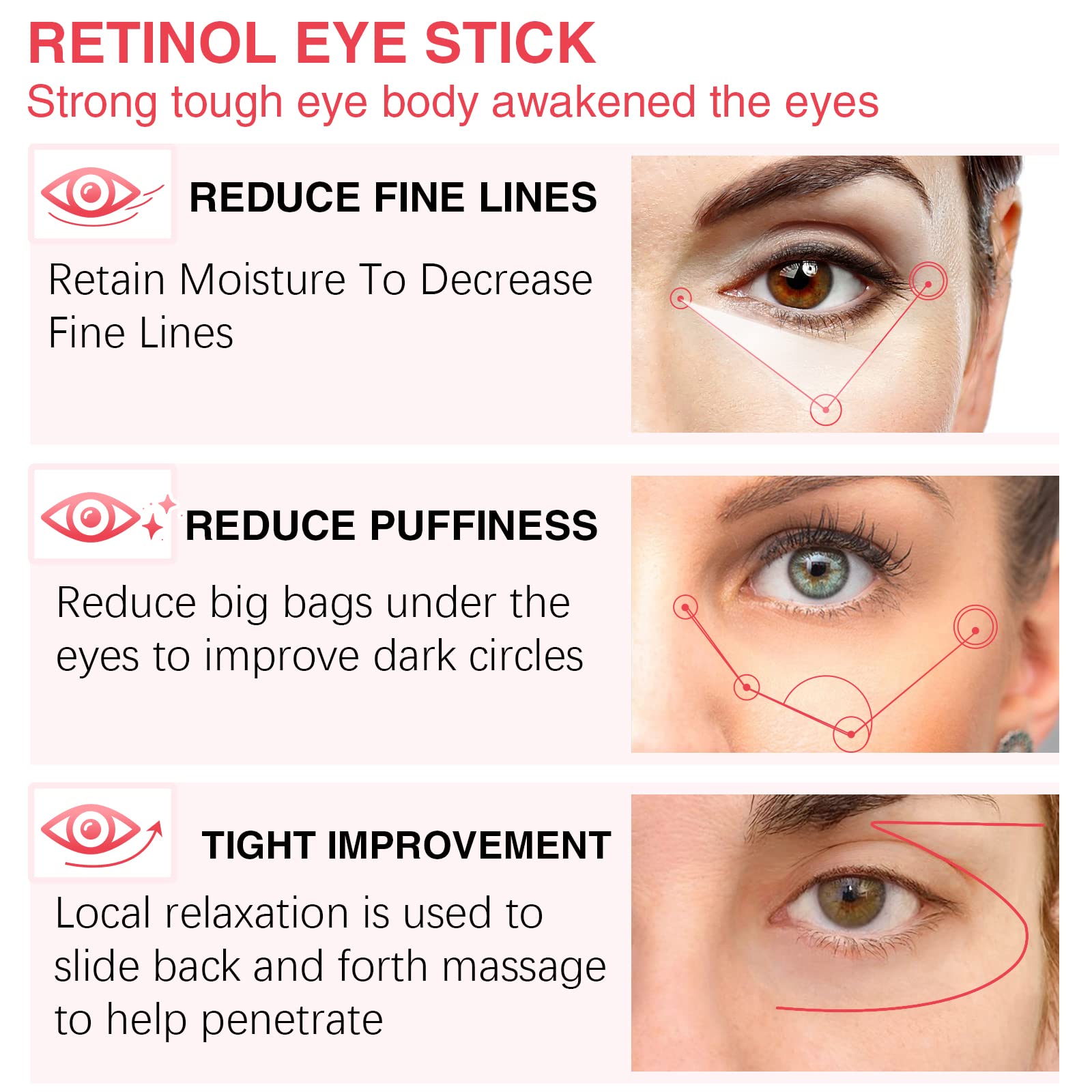 TailaiMei Retinol Eye Stick - Anti-Aging Treatment for Dark Circles