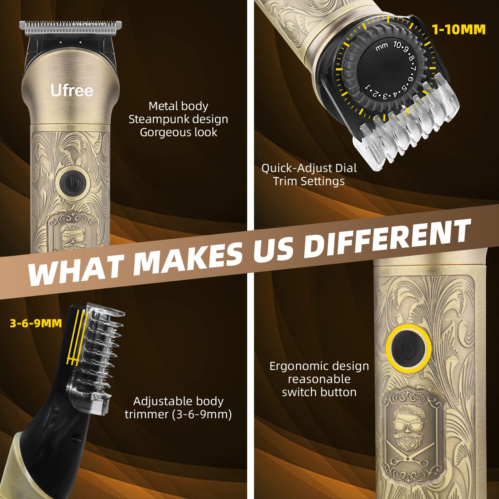 Ufree 7-in-1 Beard Trimmer & Grooming Kit for Men