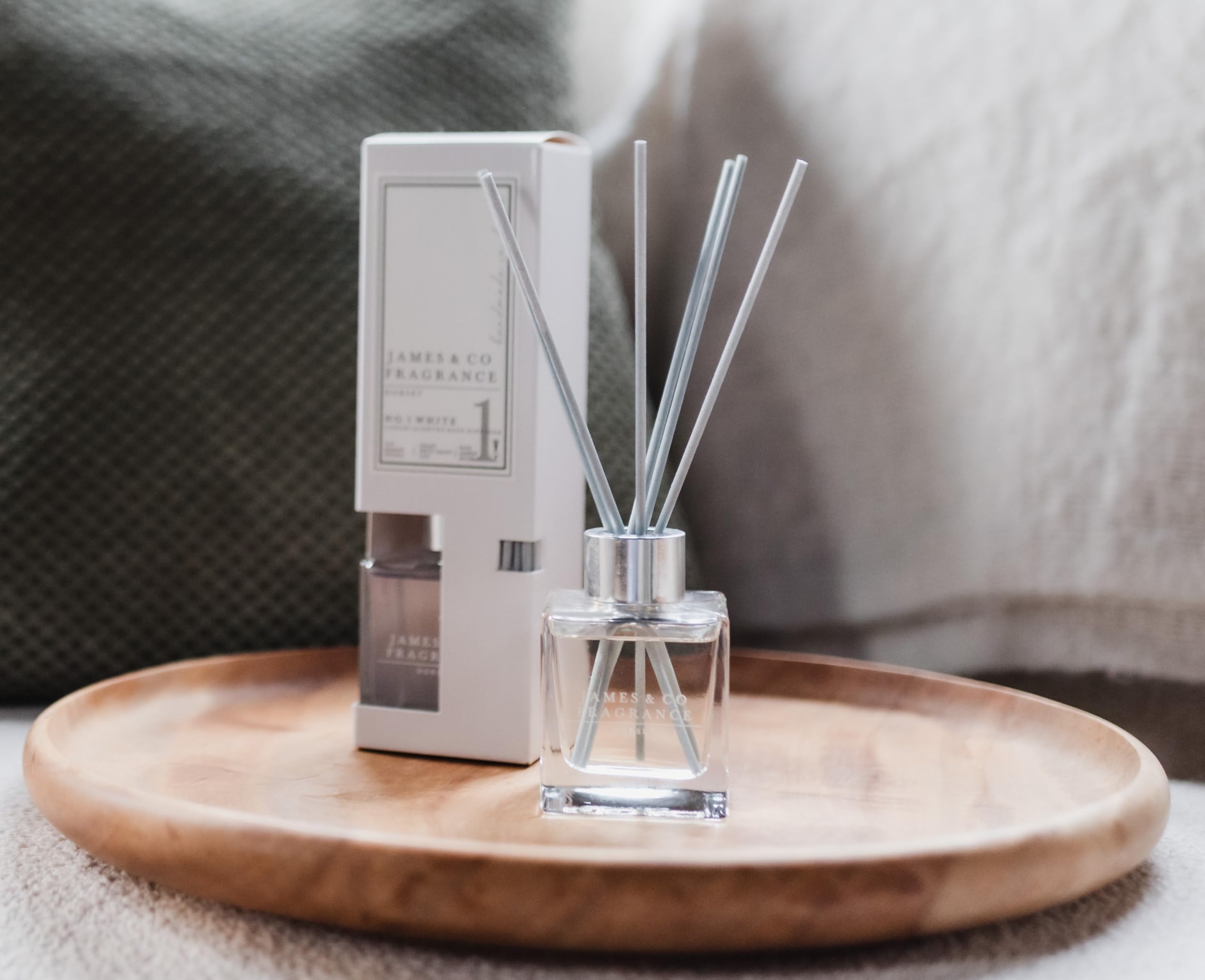 James & Co No.1 White (Wild Flower, Cotton & Lilac) 100ml Home Fragrance Reed Diffuser Set