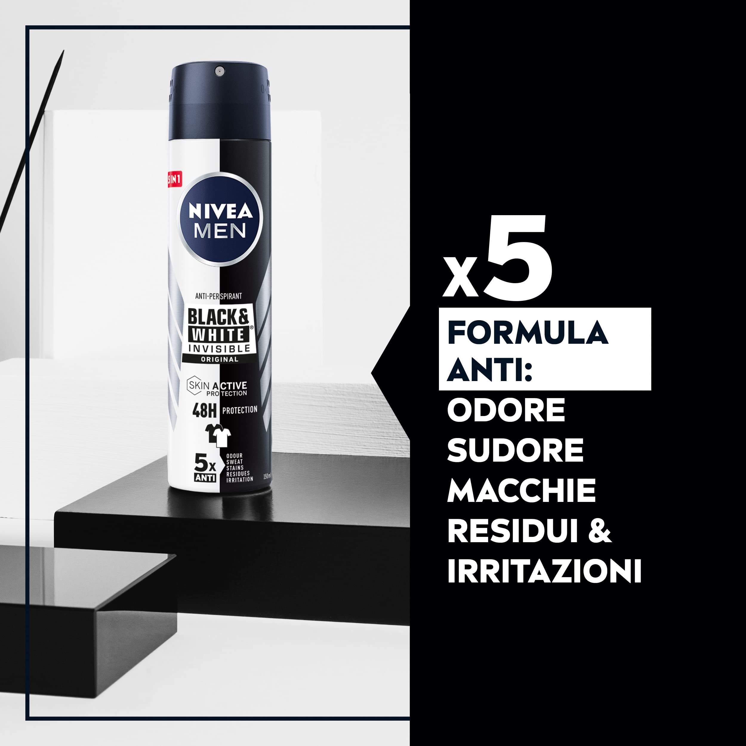 NIVEA Men Black & White Invisible Antiperspirant Spray