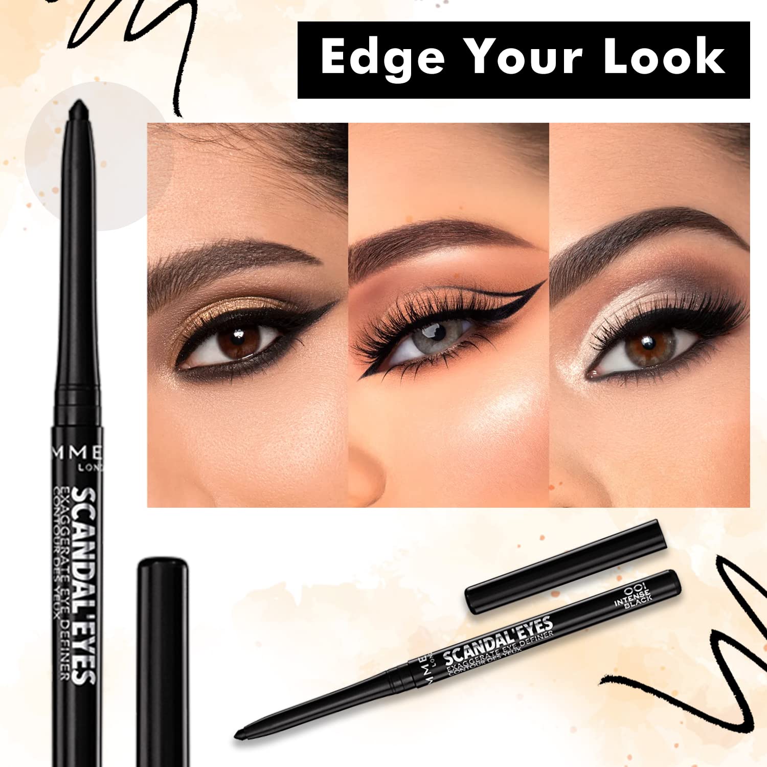 Rimmel London Scandaleyes Waterproof Eye Definer - Intense Black