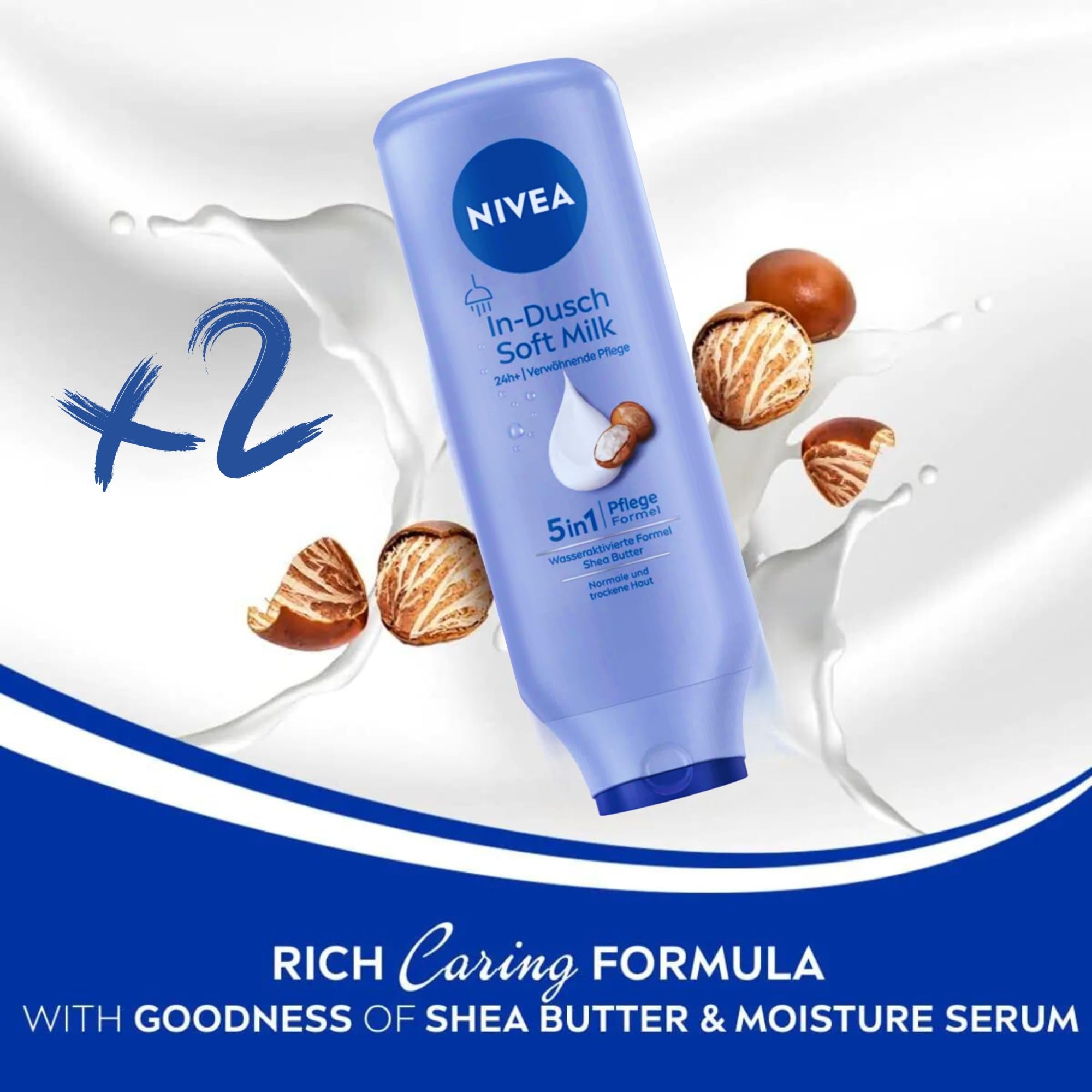 Nivea Shea Butter After Shower Cream 2-Pack 400 ml