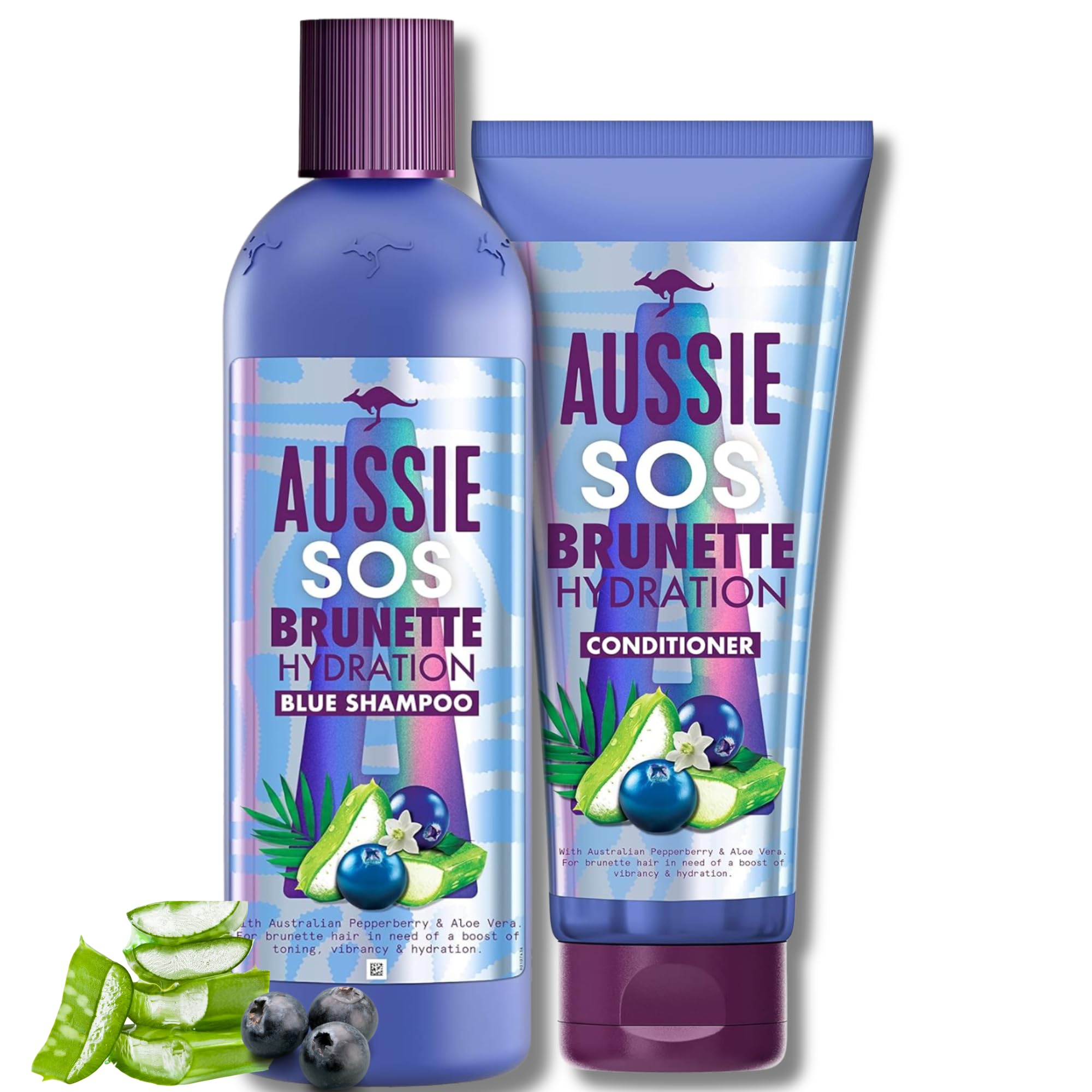 Aussie Brunette Hydration Set: Conditioner & Blue Shampoo