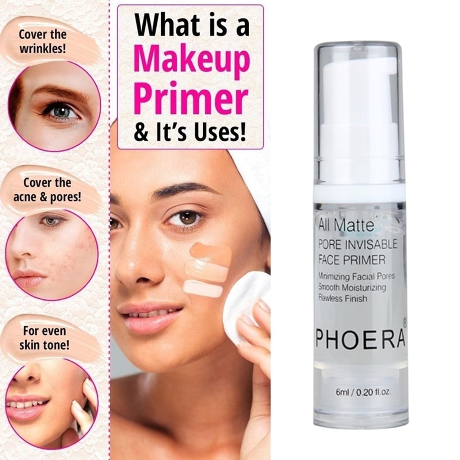 HOPHAT Oil Free Makeup Primer Duo - Hydrating & Smoothing 6ml