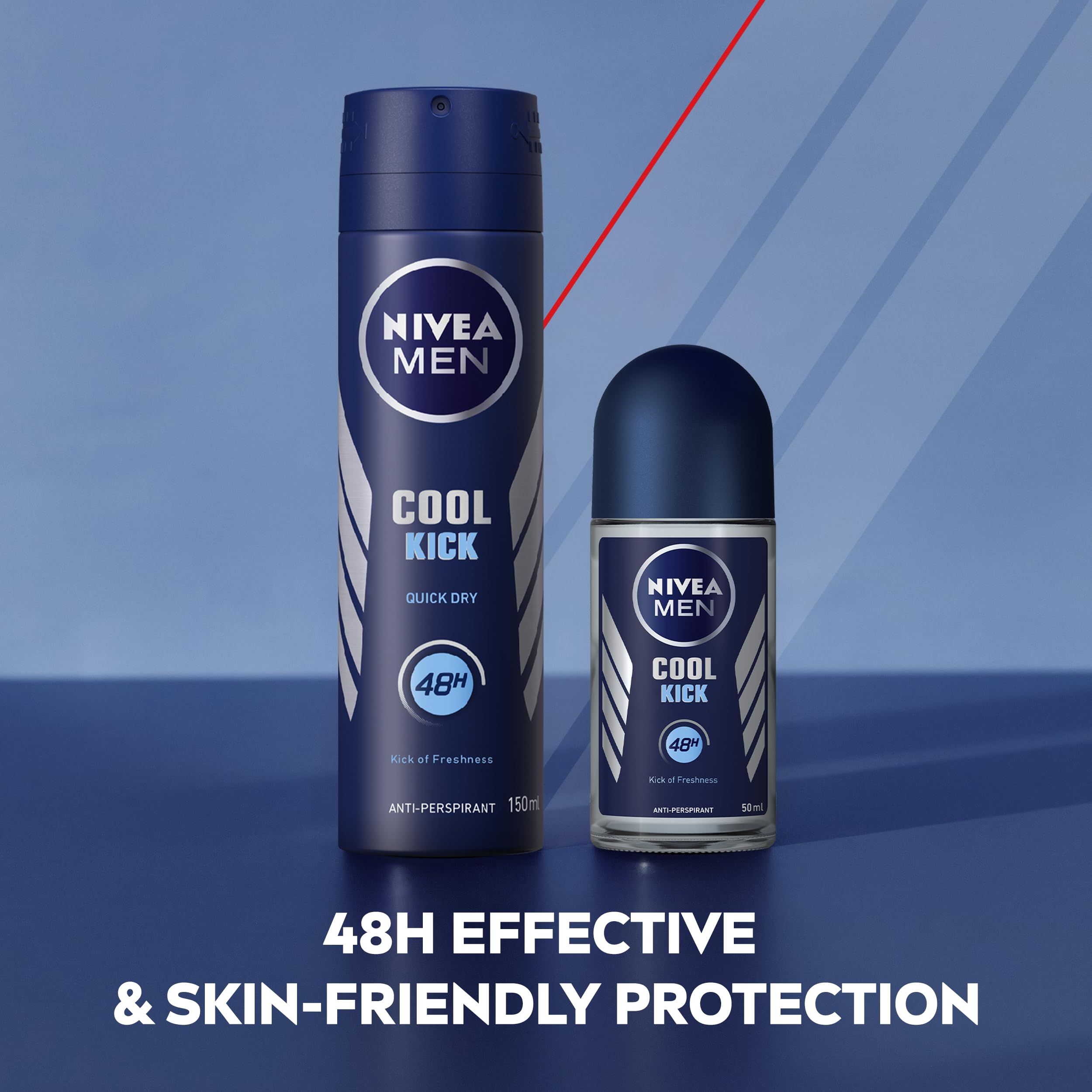 NIVEA Men Cool Kick Anti-Perspirant Roll-On 6 x 50ml