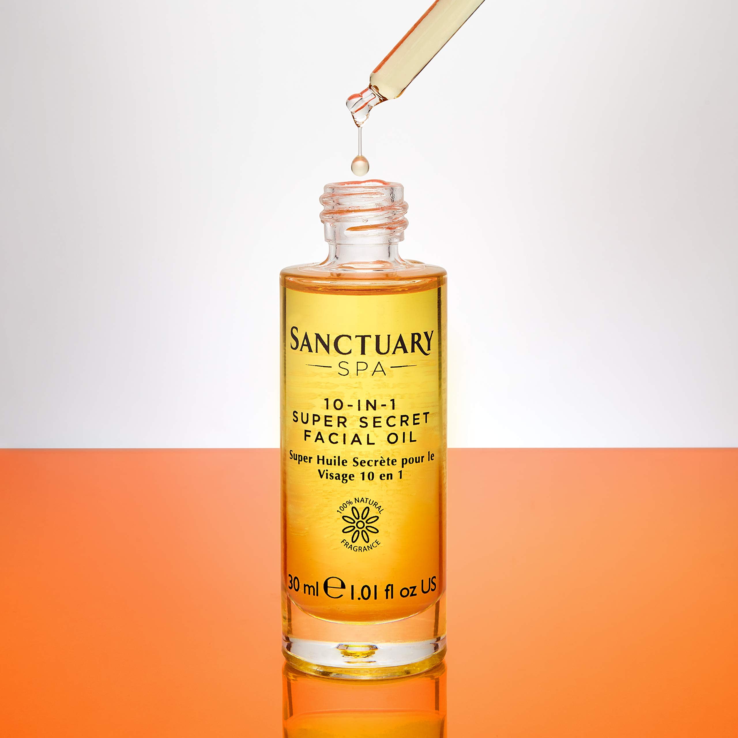 Sanctuary Spa Facial Oil, 10-in-1 Super Secret Facial Oil, Infused with Black Rose, Vegan, 30 ml