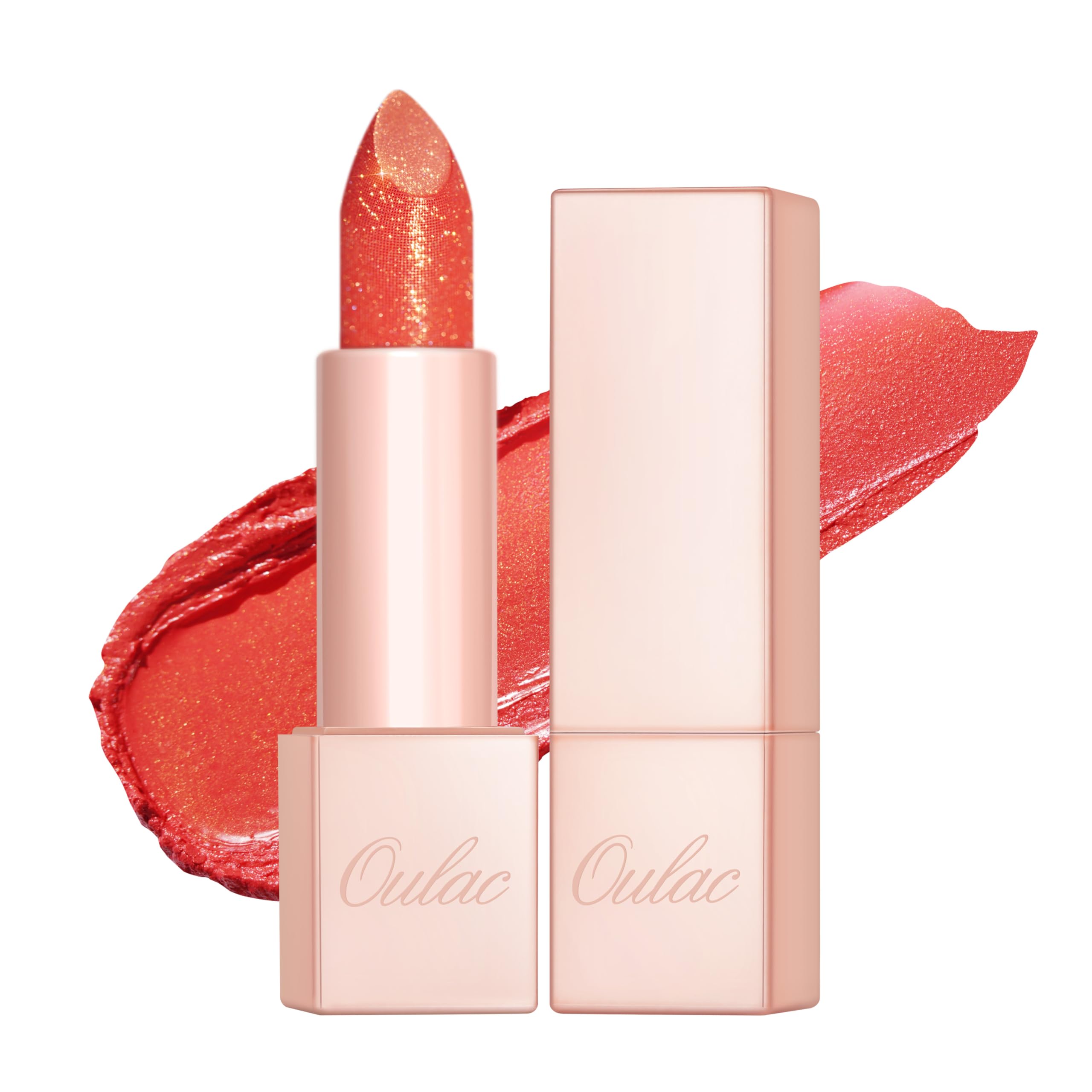 Oulac Coral Red Shimmer Lipstick