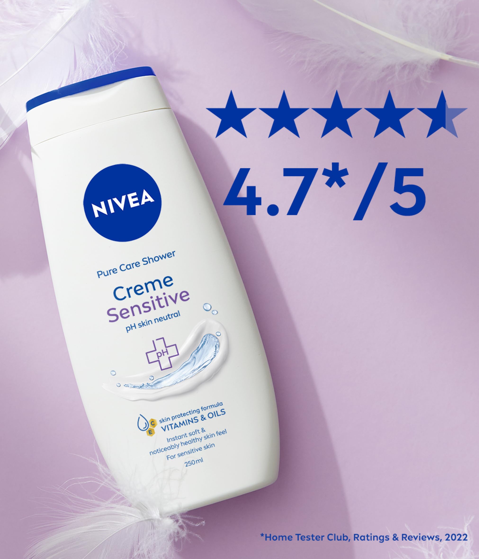 NIVEA Rich Moisture Shower Cream Gel for Sensitive Skin