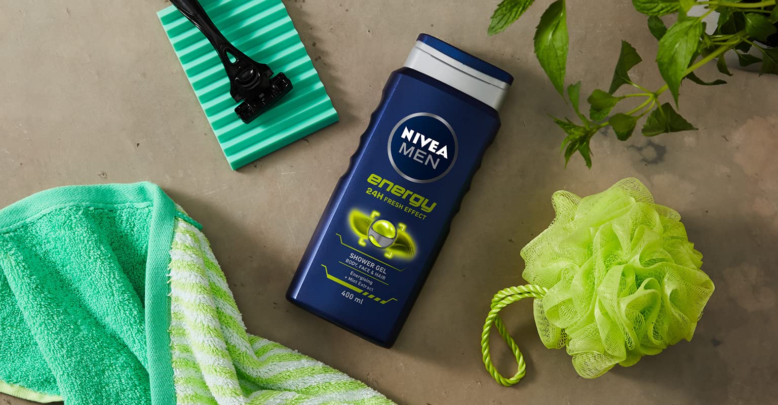 NIVEA MEN Energy Shower Gel - All-in-One Mint Body Wash