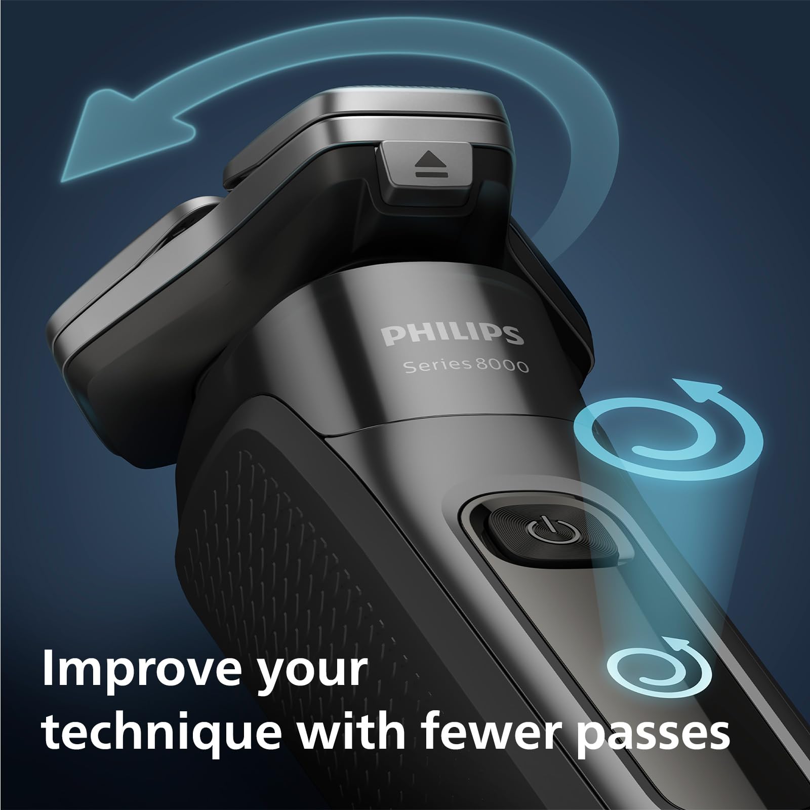 Philips Shaver Series 8000 Wet and Dry Electric Shaver for Men with SkinIQ (Model S8696/35)