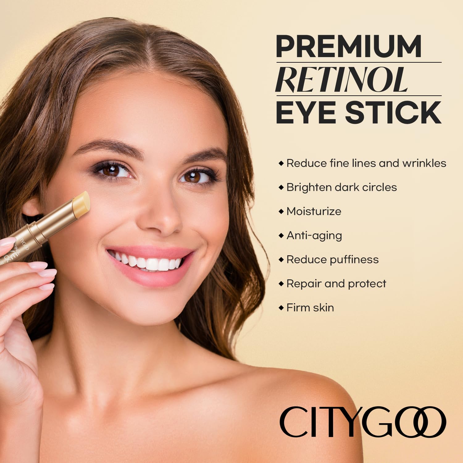 CITYGOO Retinol Eye Stick for Dark Circles & Puffiness