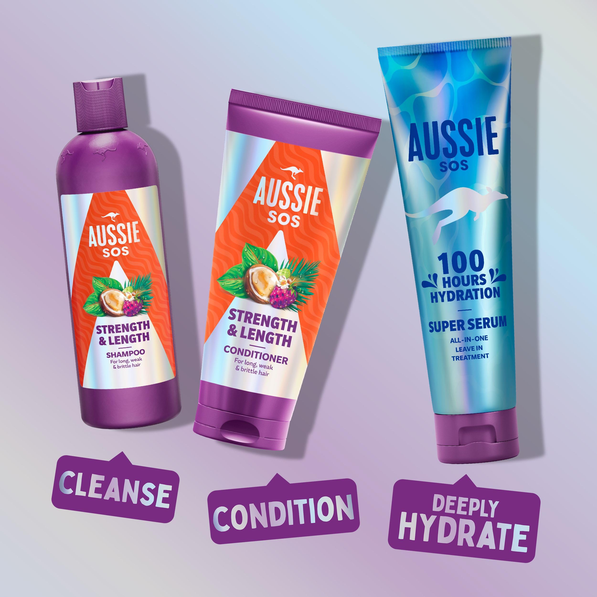 Aussie Strength & Length Hydrating Shampoo & Conditioner Set