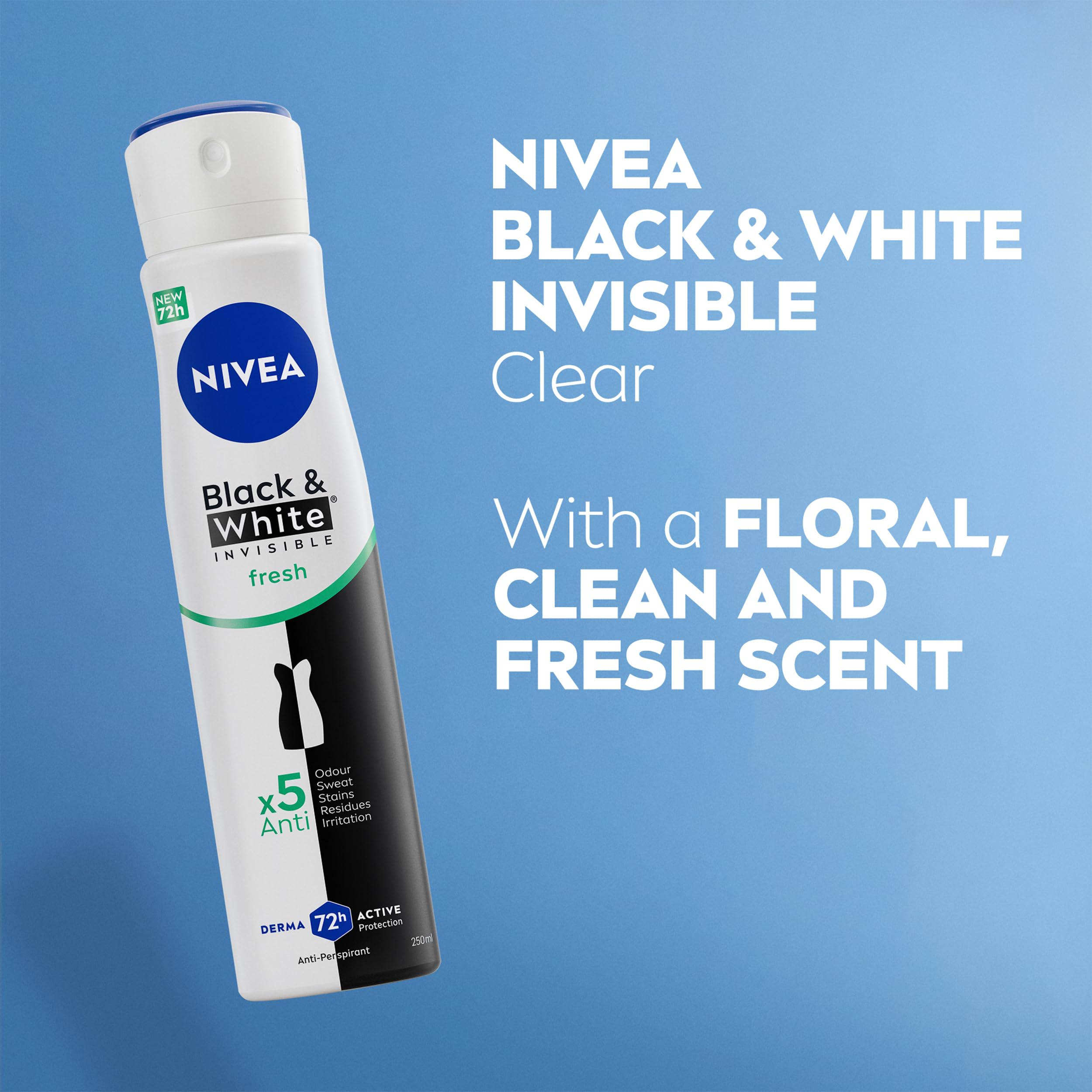 NIVEA Black & White Fresh Anti-Perspirant Spray 250ml