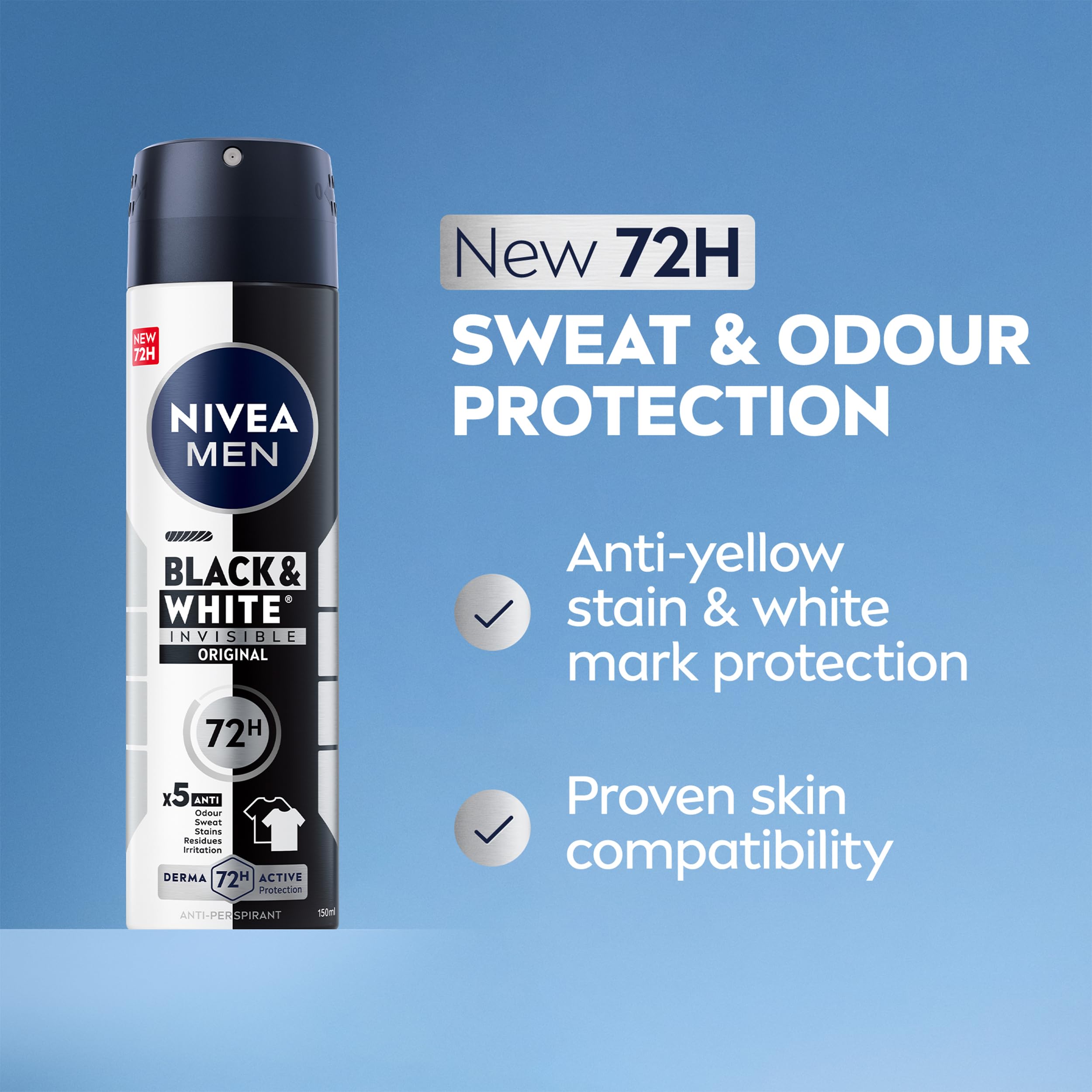 NIVEA MEN Black & White Anti-Perspirant 150 ml