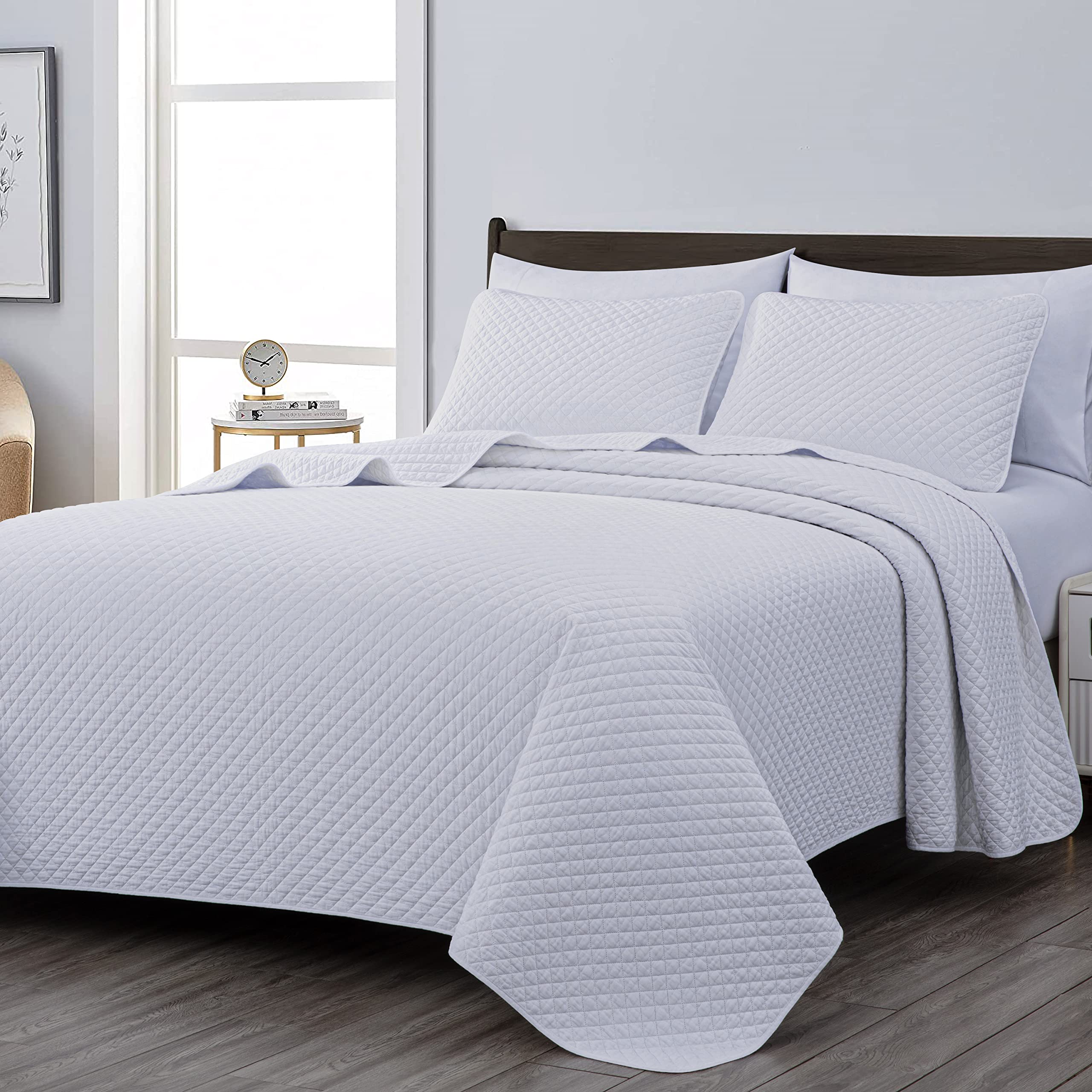 Avon Vintage Washed King Quilt Set - 3-Piece 100% Cotton