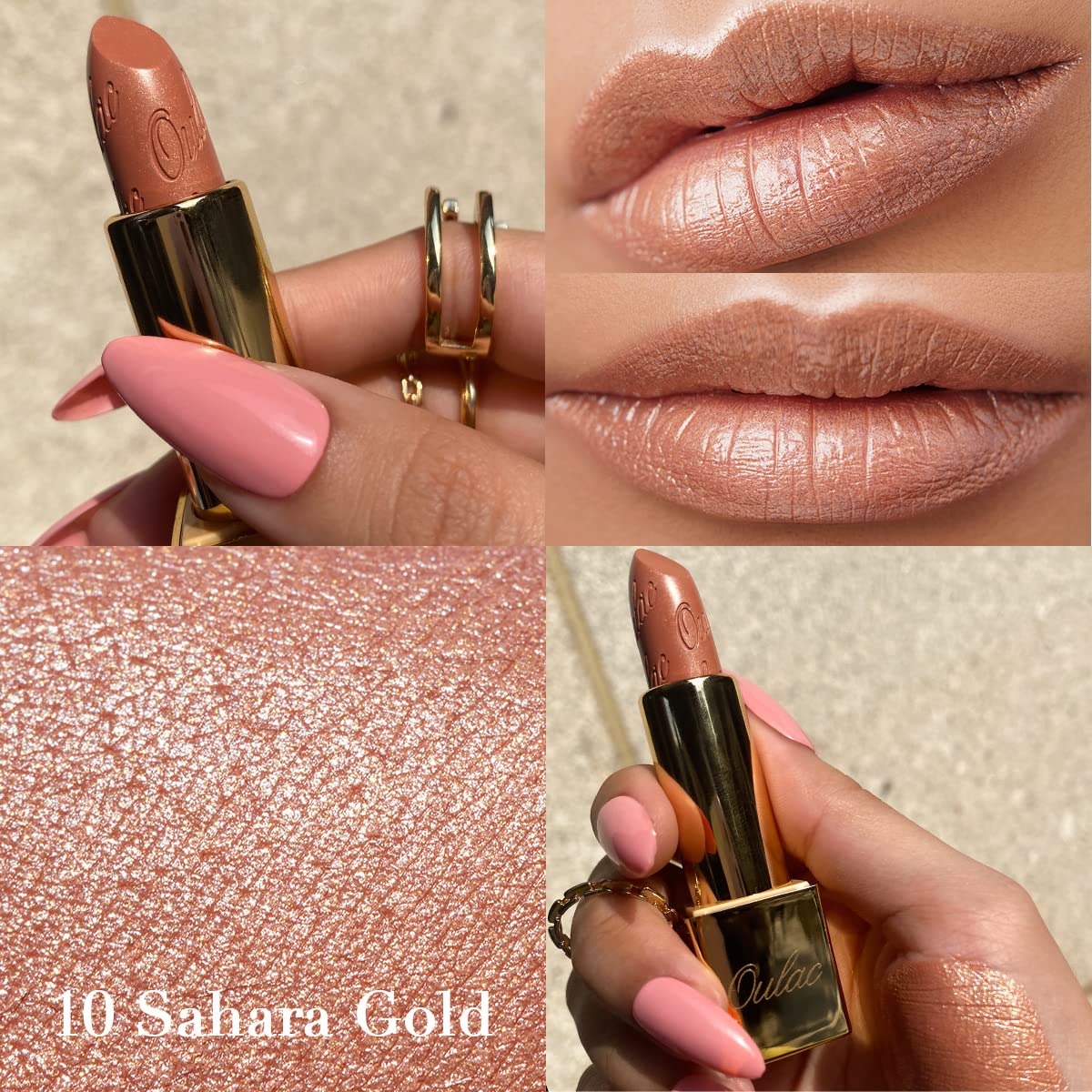 OULAC Sahara Gold Metallic Shine Lipstick