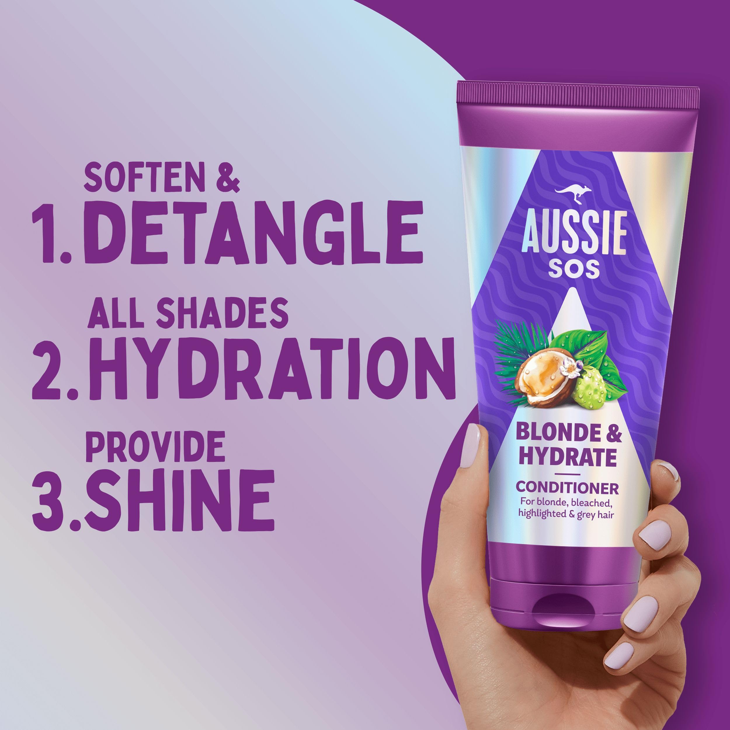 Aussie Blonde Hydration Vegan Purple Care Set