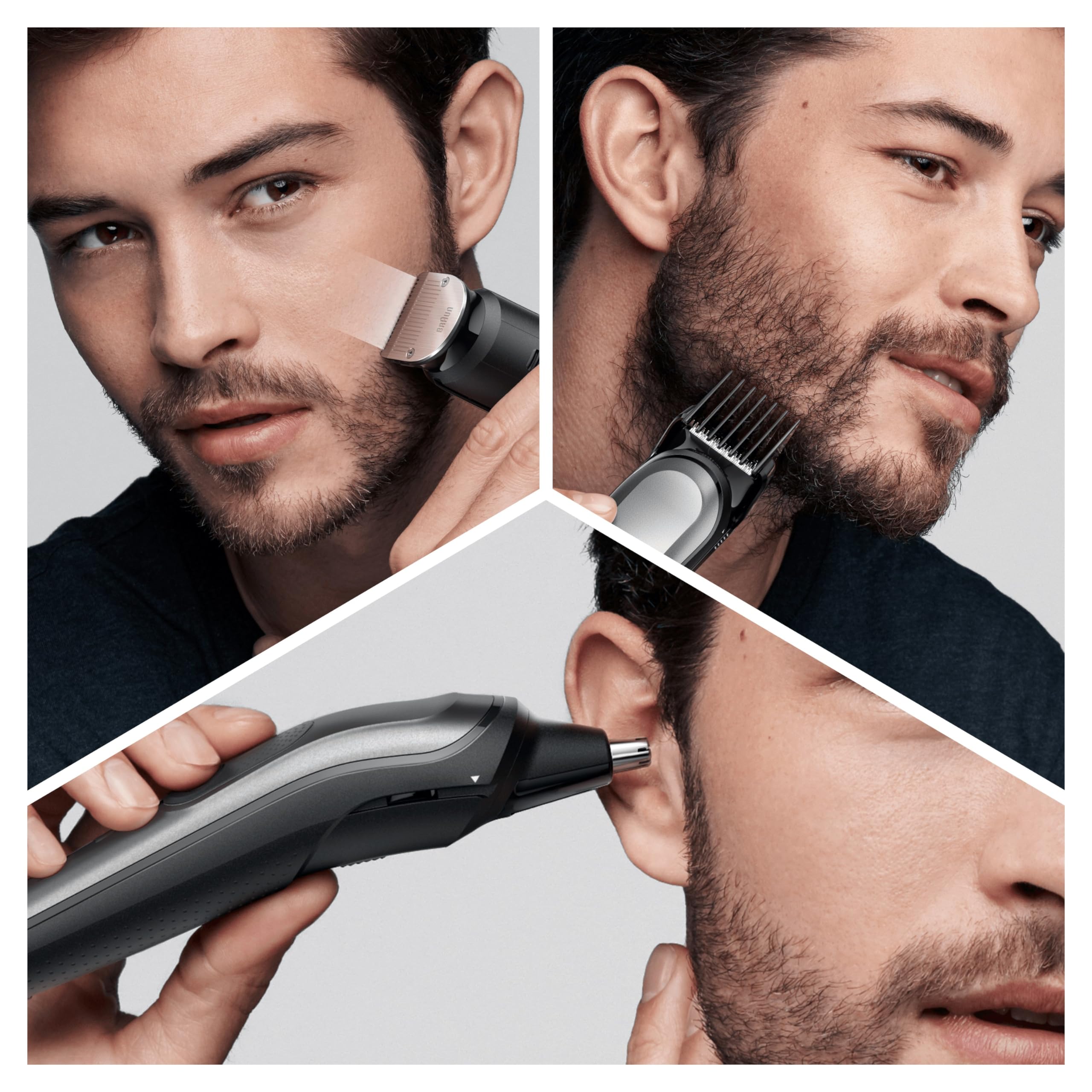 Braun 10-in-1 All-in-One Trimmer Series 7, Male Grooming Kit with Beard Trimmer, Hair Clippers, Nose Trimmer, Gillette Razor, Foil Shaver & Body Groomer, Gifts for Men, UK 2 Pin Plug, MGK7221