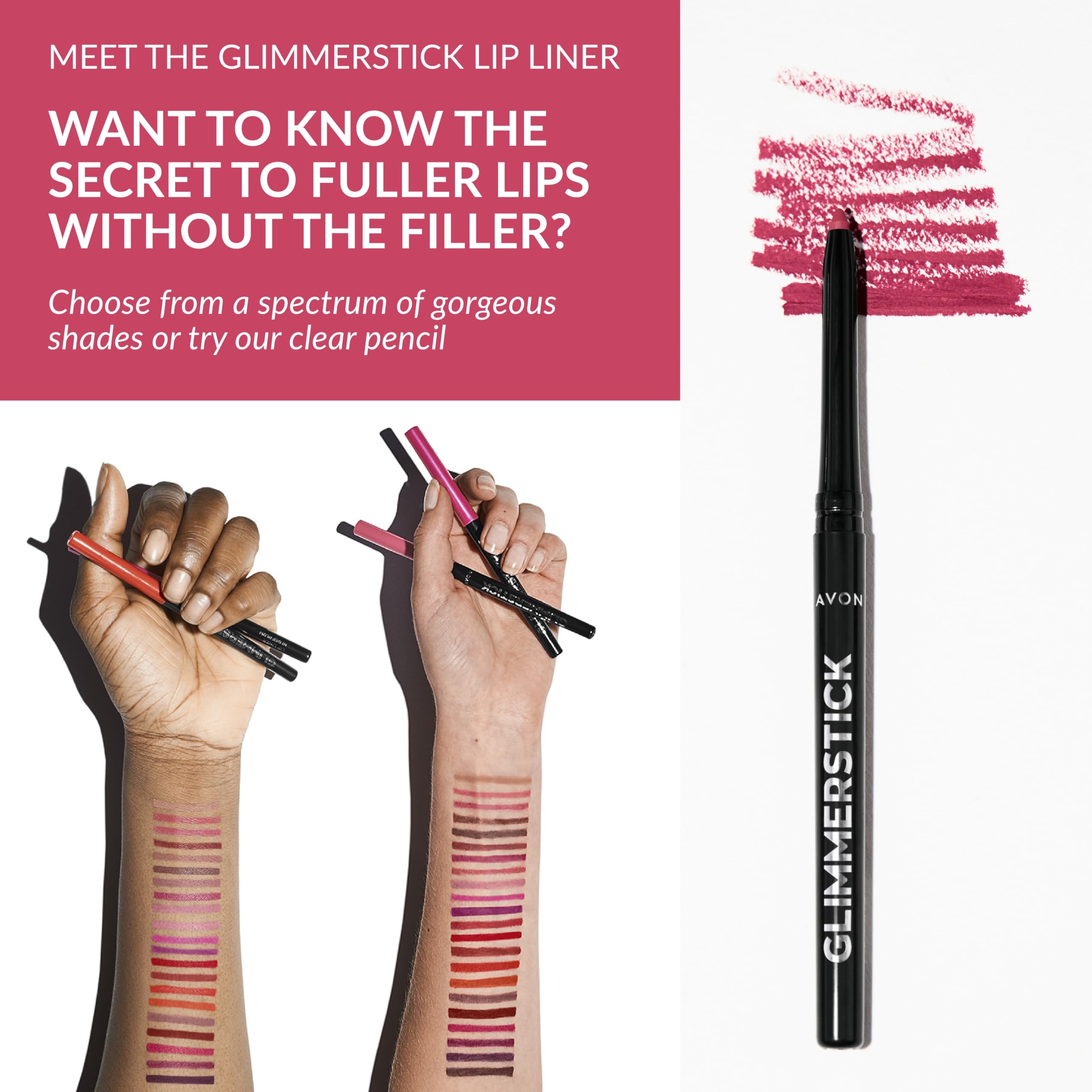 Avon Glimmerstick Lip Liner - Pink Bouquet