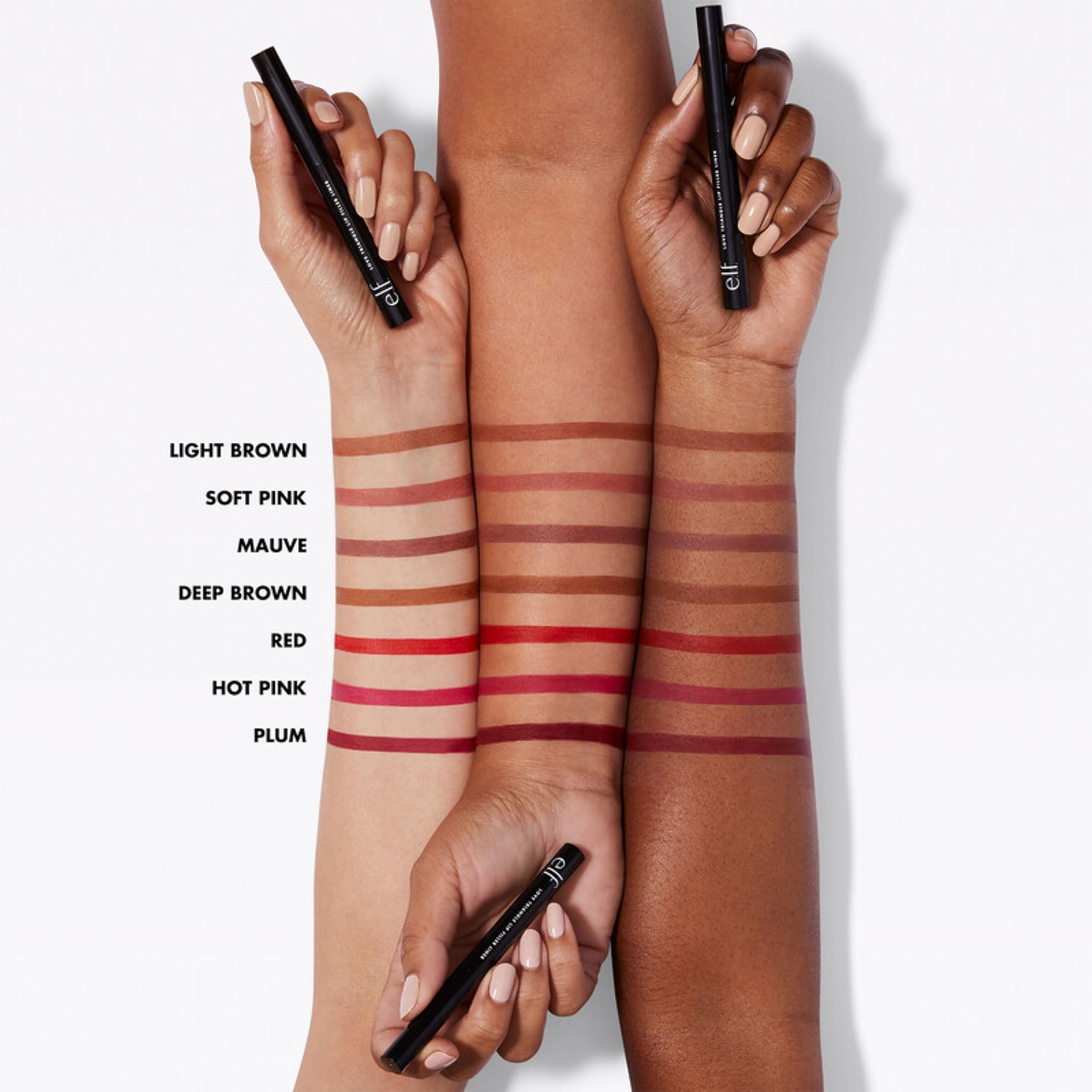 e.l.f. Love Triangle Lip Filler Liner, 2-in-1 Lip Liner Pencil For Sculpting & Filling, Long-Lasting Intense Colour, Soft Pink