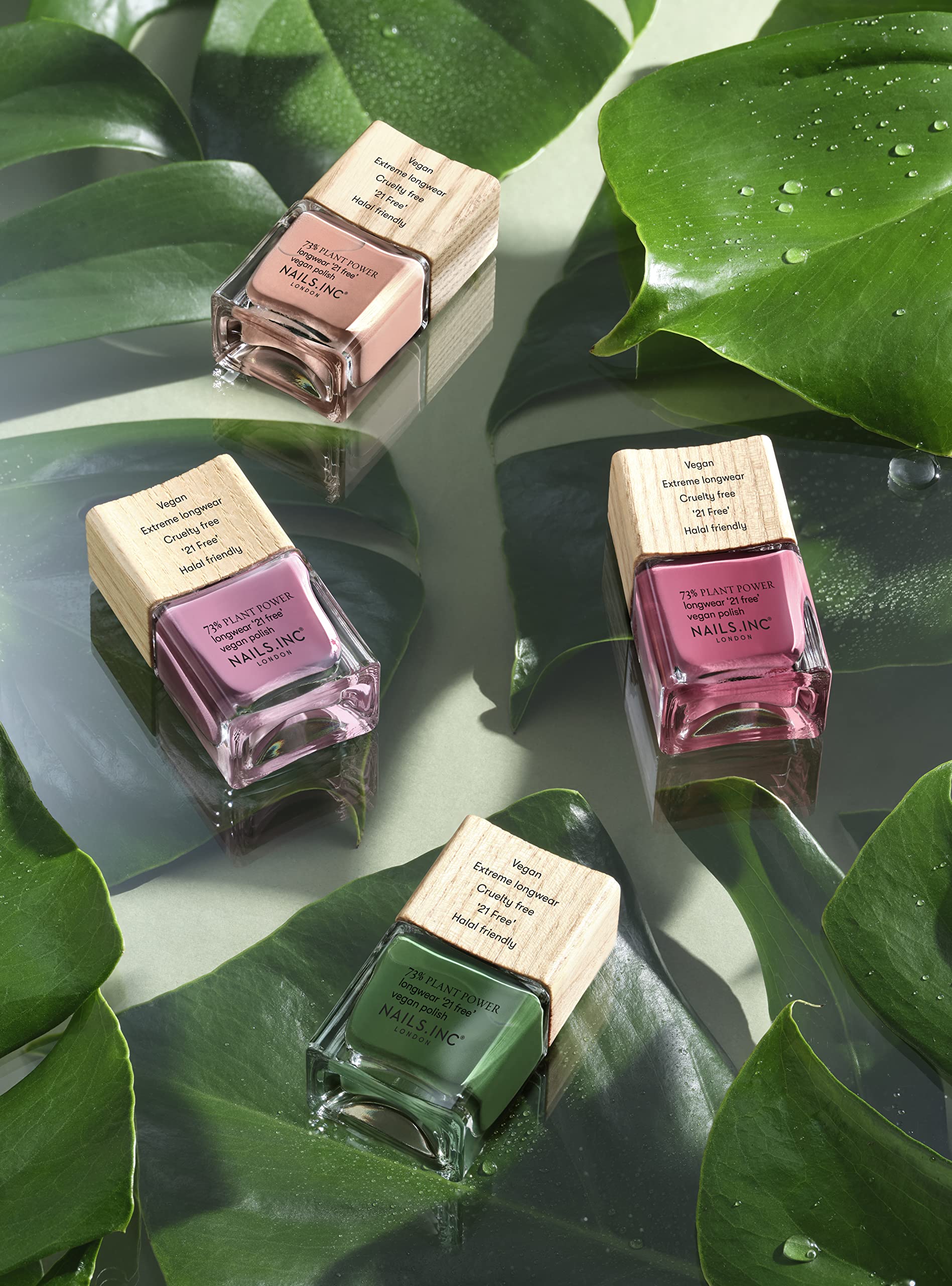 Nails.INC 73% Plant Power Stay Sustainable 14ml, Berry Nail Polish