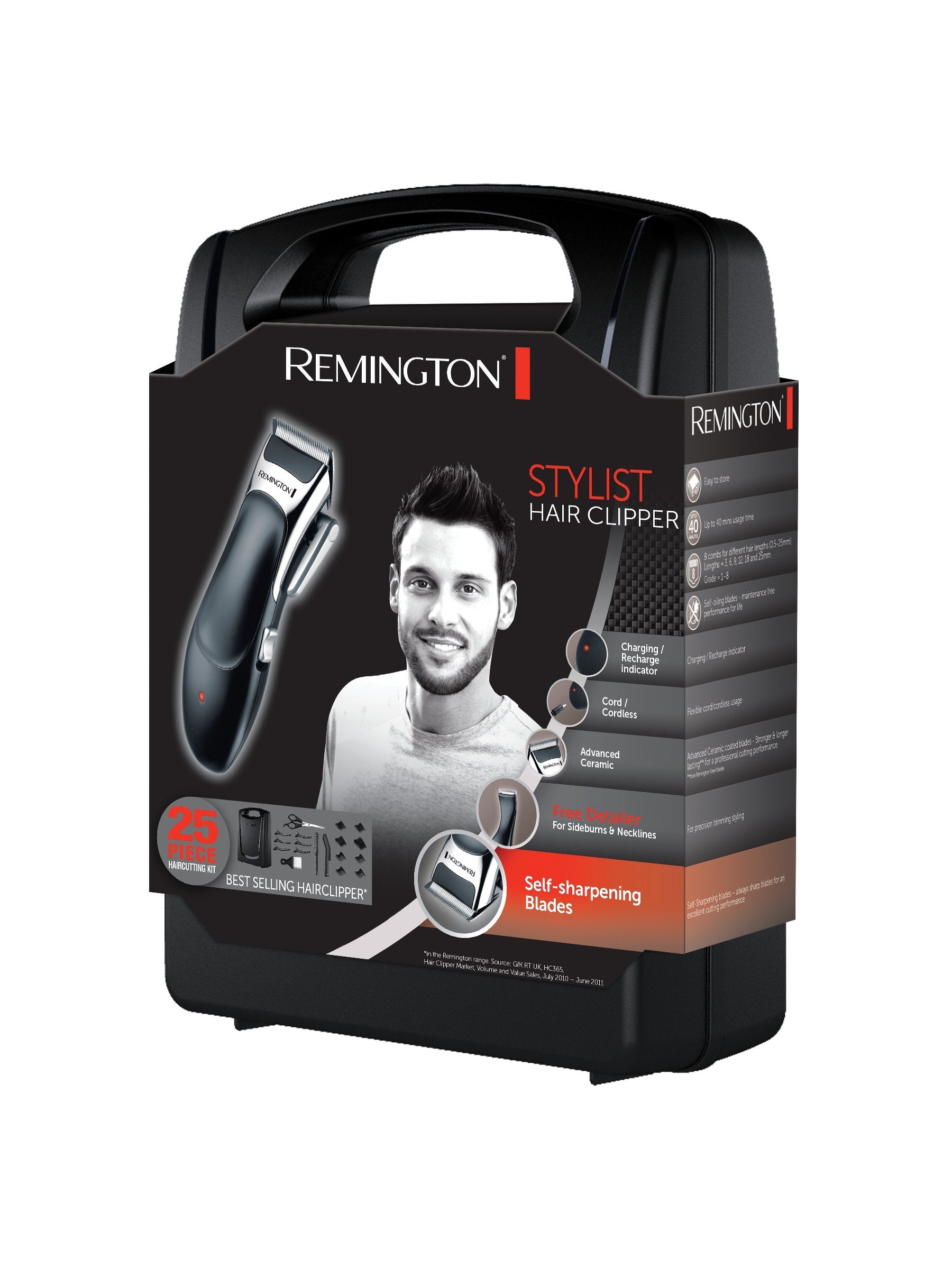 Remington Stylist Hair Clippers Kit with Ceramic Blades