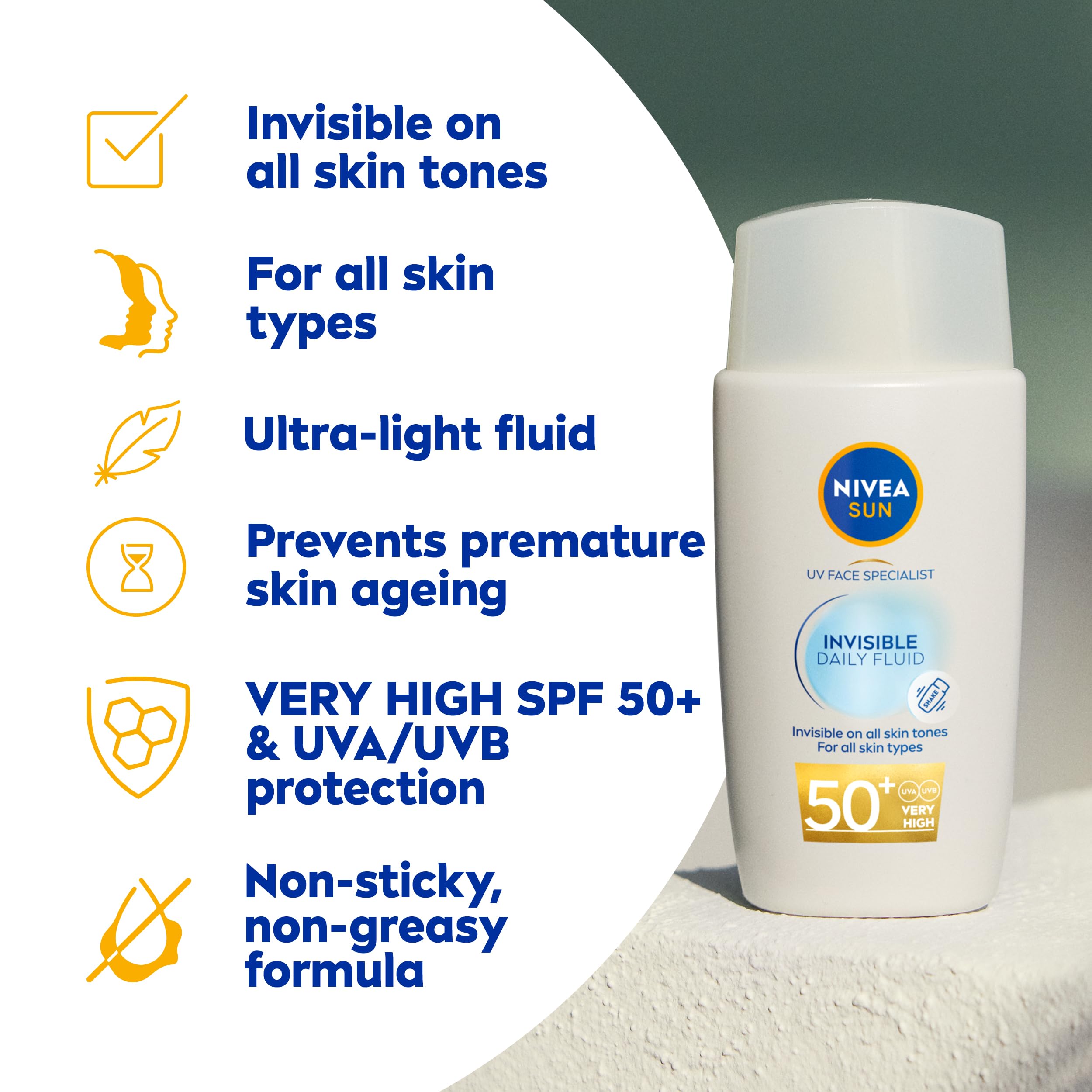NIVEA SUN UV Face Invisible Daily Fluid SPF50+ 40ml