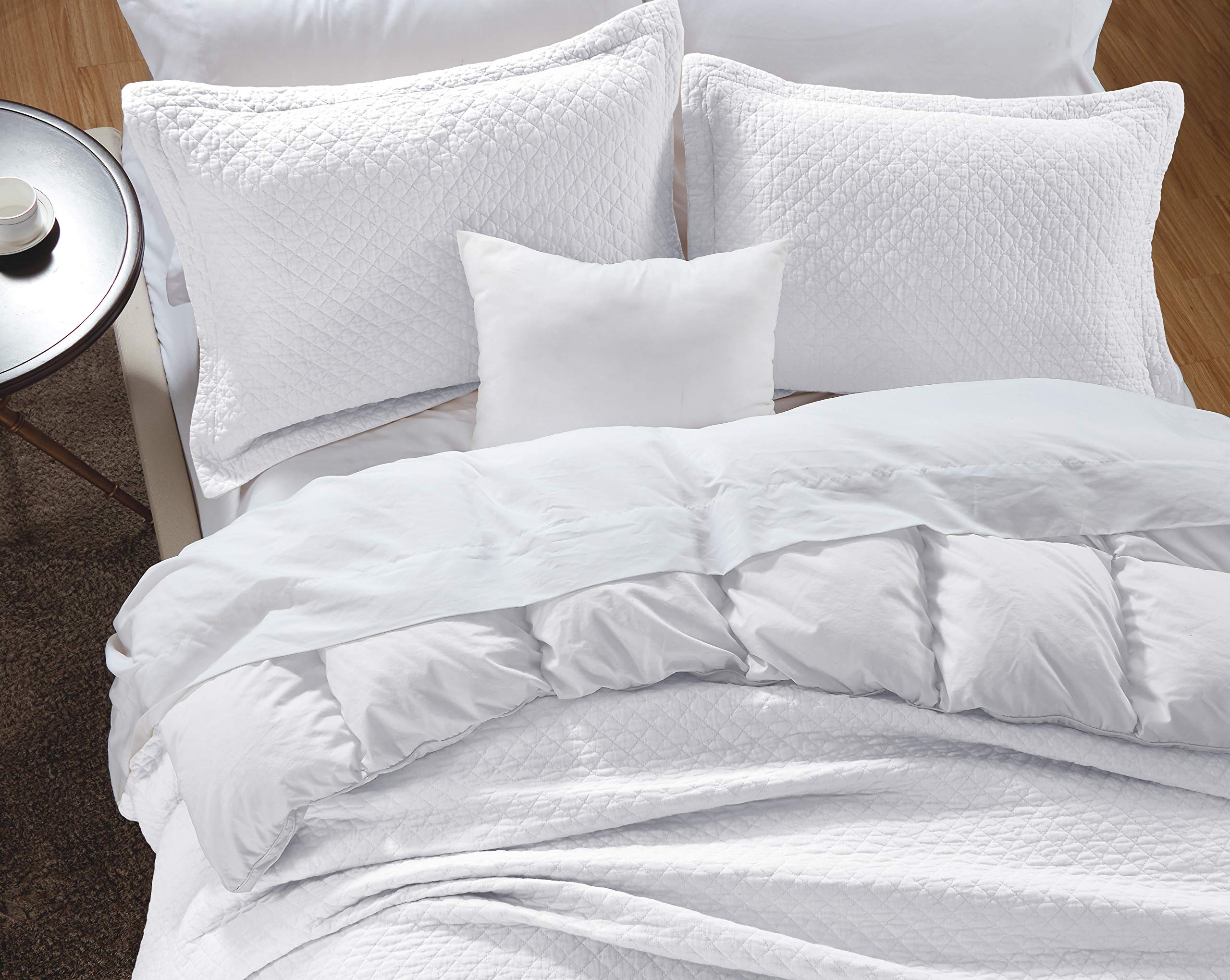 Avon Vintage Washed King Quilt Set - 3-Piece 100% Cotton
