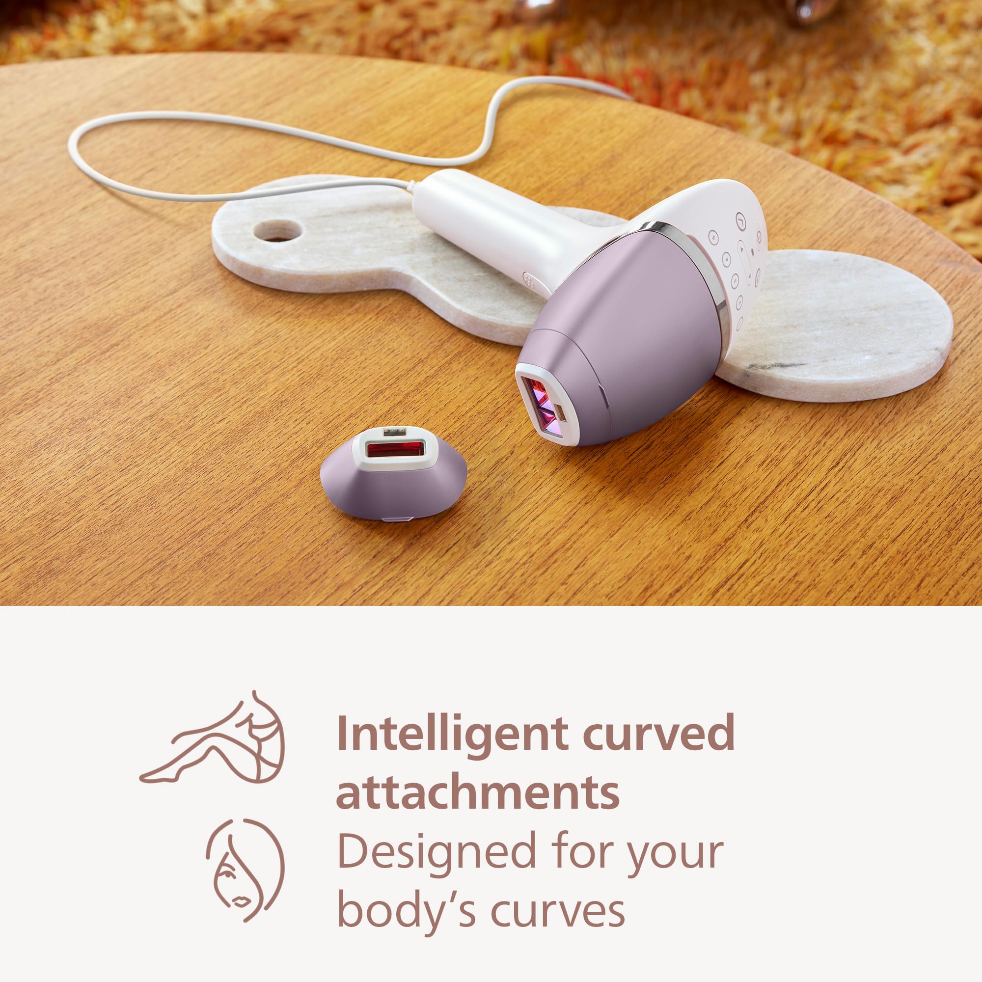 Philips Lumea IPL Hair Removal 8000 Series - Hair Removal Device with SenseIQ Technology, 2 Attachments for Body and Face, Corded Use (Model BRI944/00)