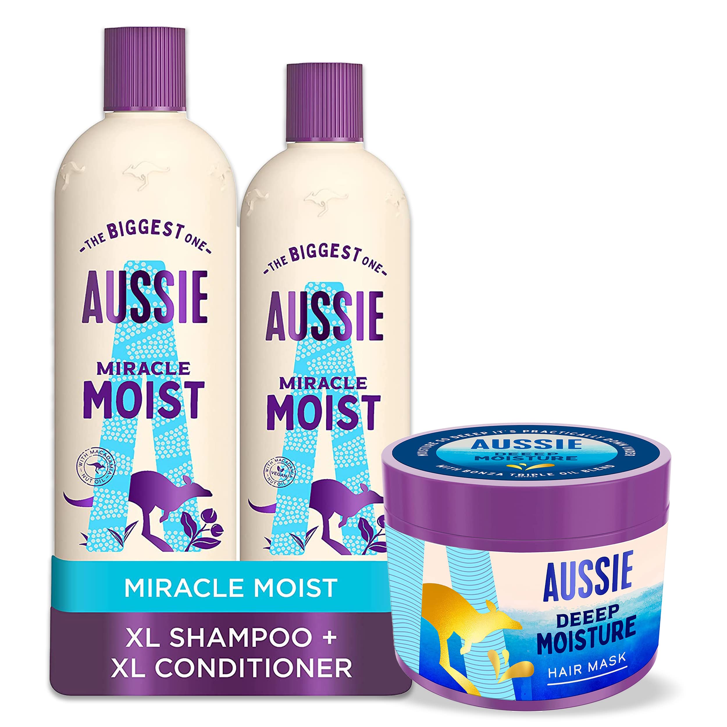 Aussie Moist Miracle Trio for Dry, Damaged Hair