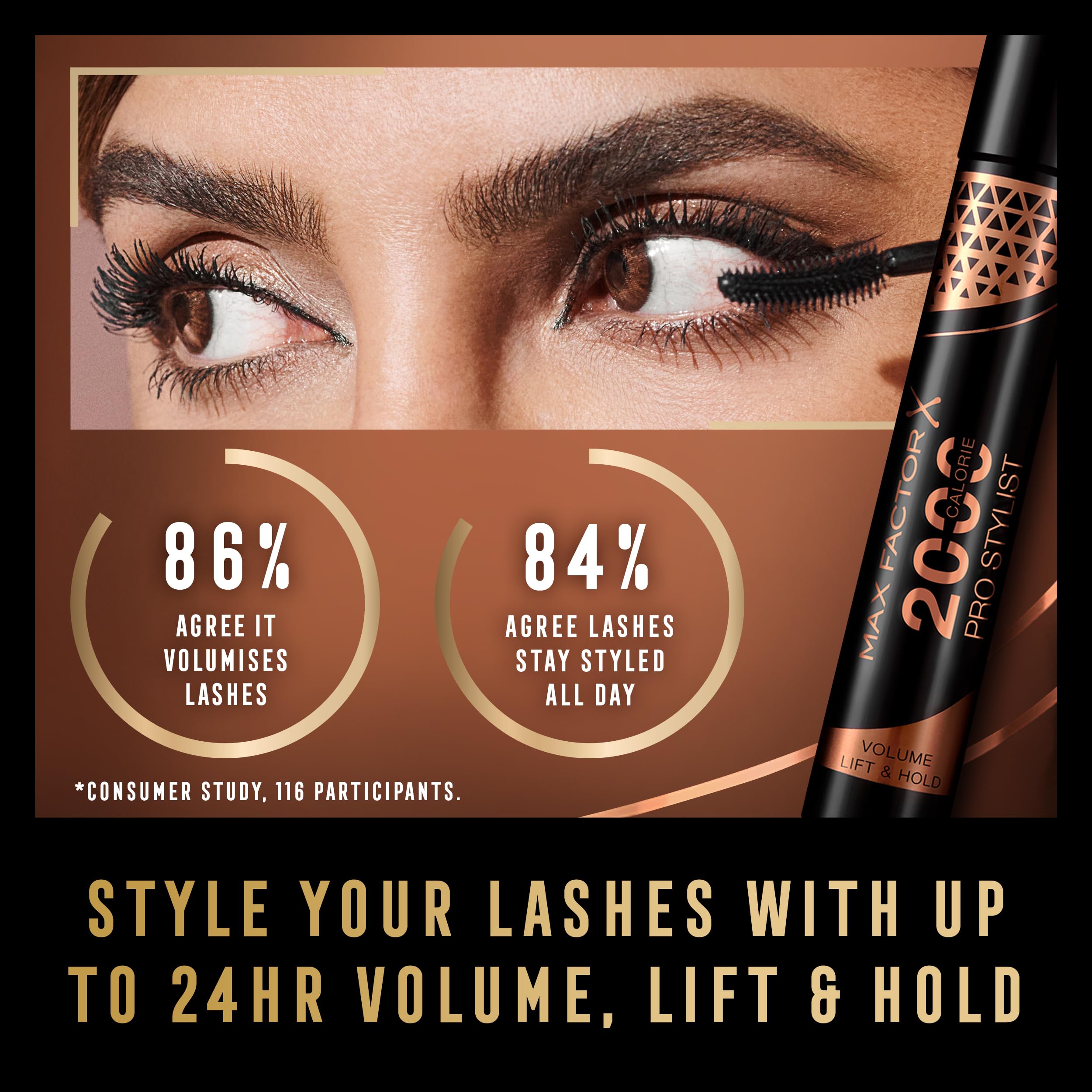 Max Factor 2000 Calorie Pro Stylist Mascara - Black