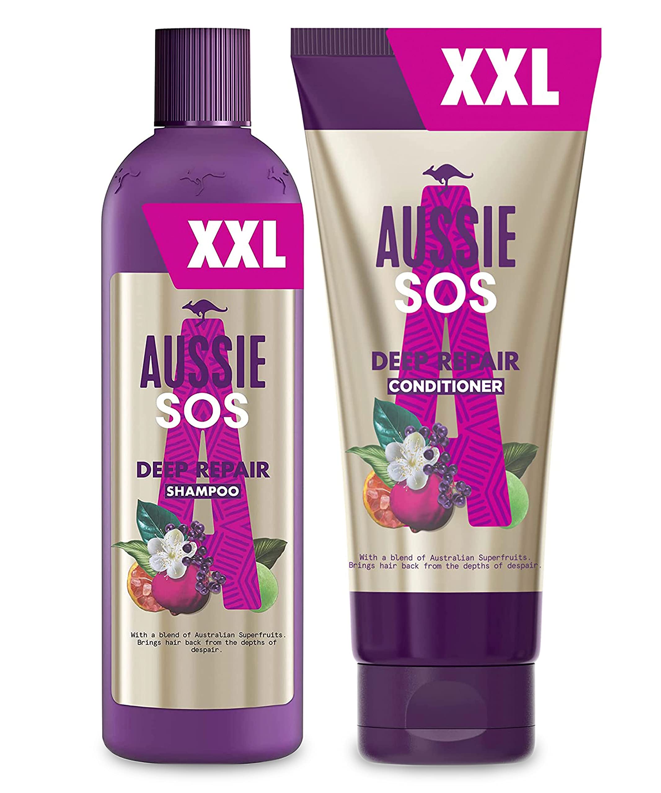 Aussie SOS XL Shampoo & Conditioner for Dry, Damaged Hair