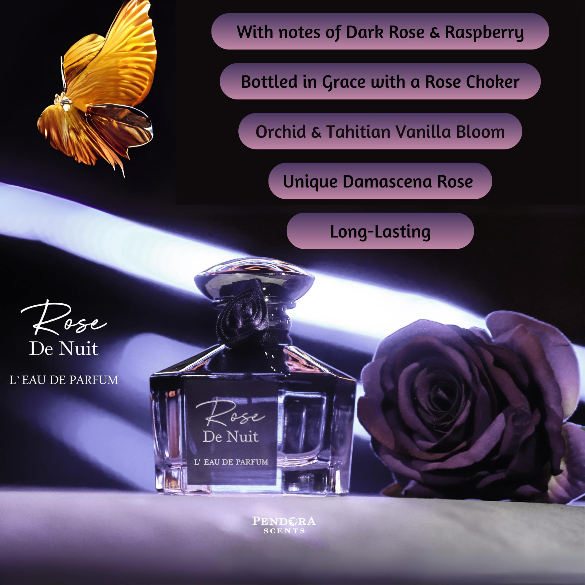 Rose De Nuit Eau de Parfum 100ml by PARIS CORNER