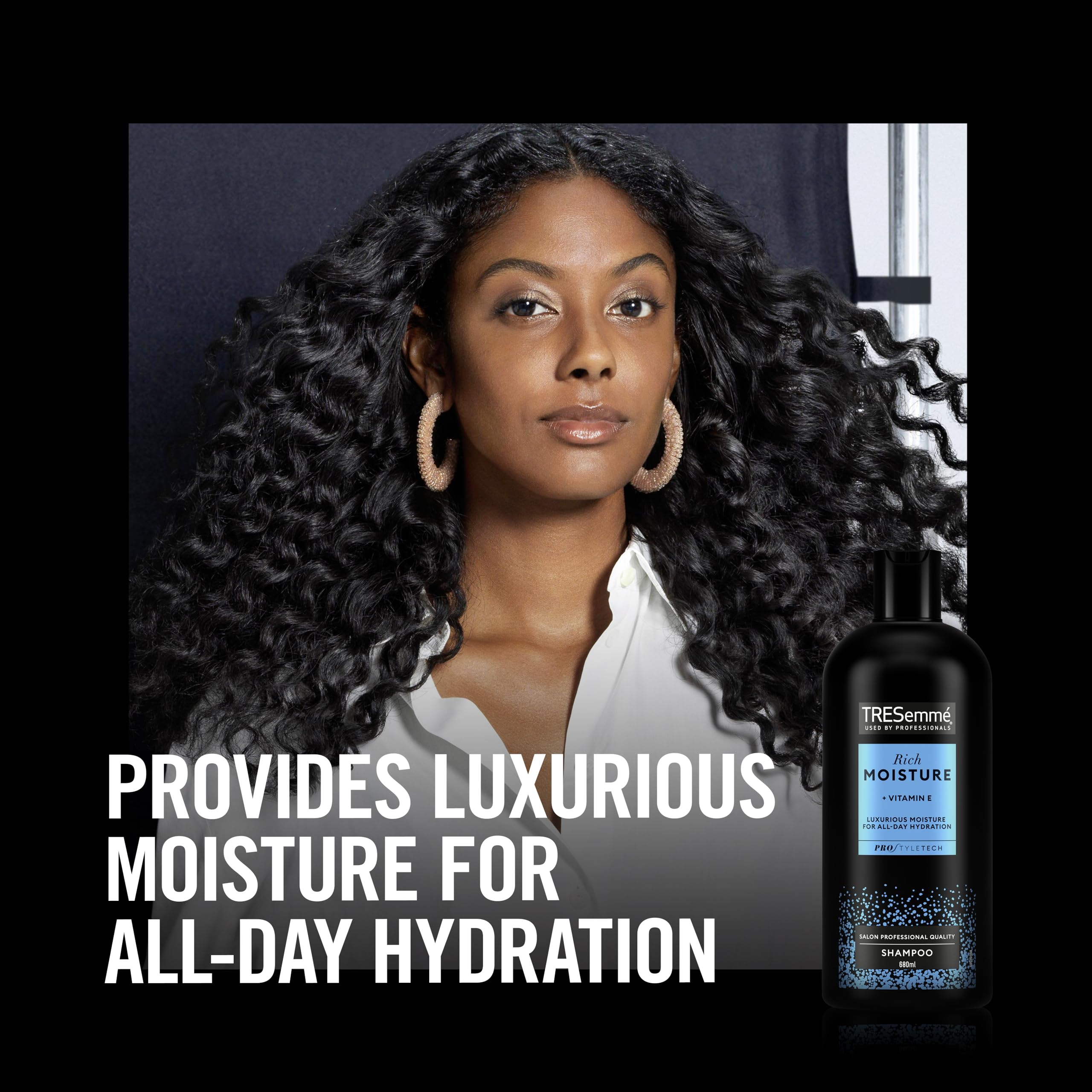 TRESemmé Rich Moisture luxurious moisture Shampoo for damaged hair 1x680 ml & TRESemmé Keratin Smooth Shampoo hair care product with hydrolysed keratin for 72h frizz control & shine 1x680 ml 2 piece