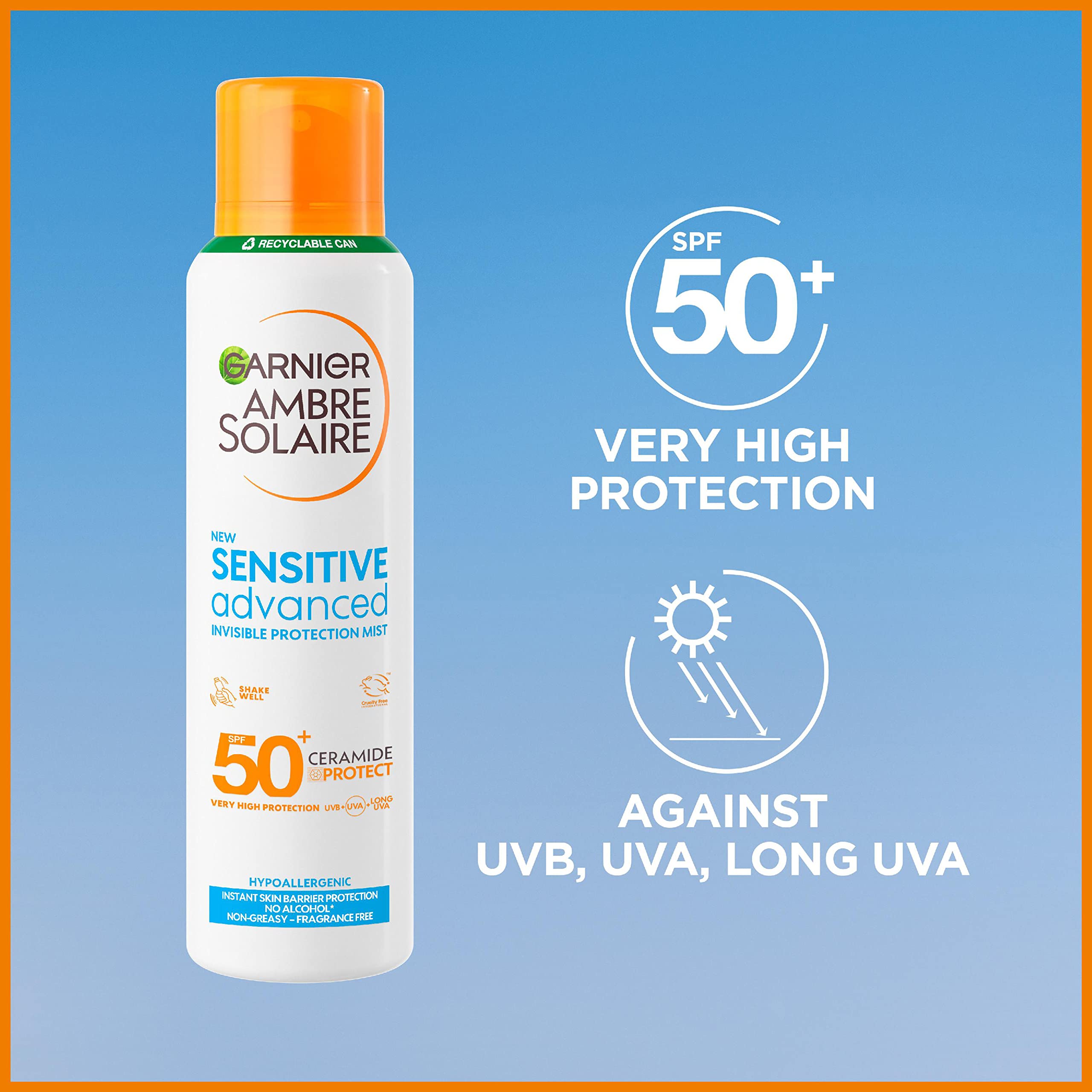 Garnier Ambre Solaire SPF 50+ Sensitive Dry Mist 150ml