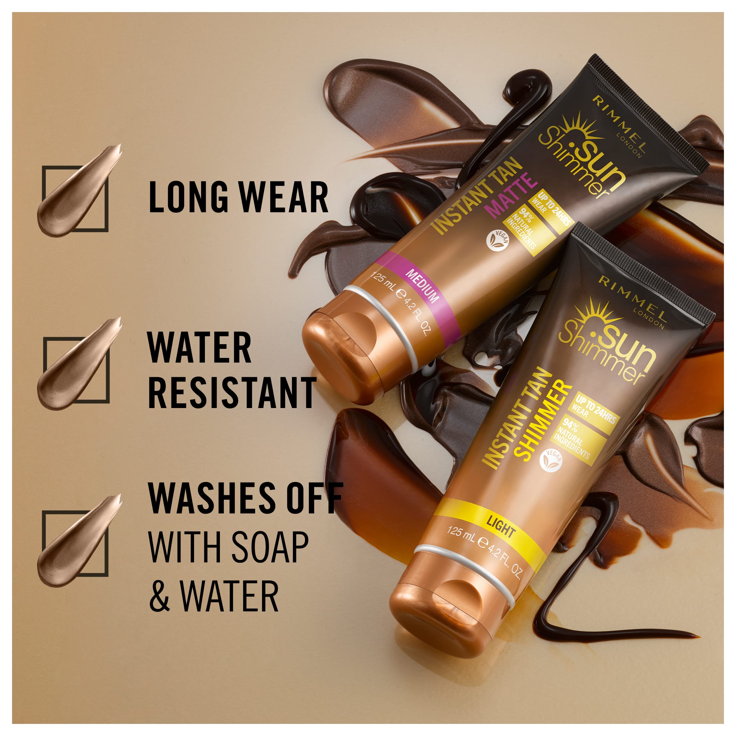 Rimmel Sunshimmer Water Resistant Instant Tan - Medium Matte