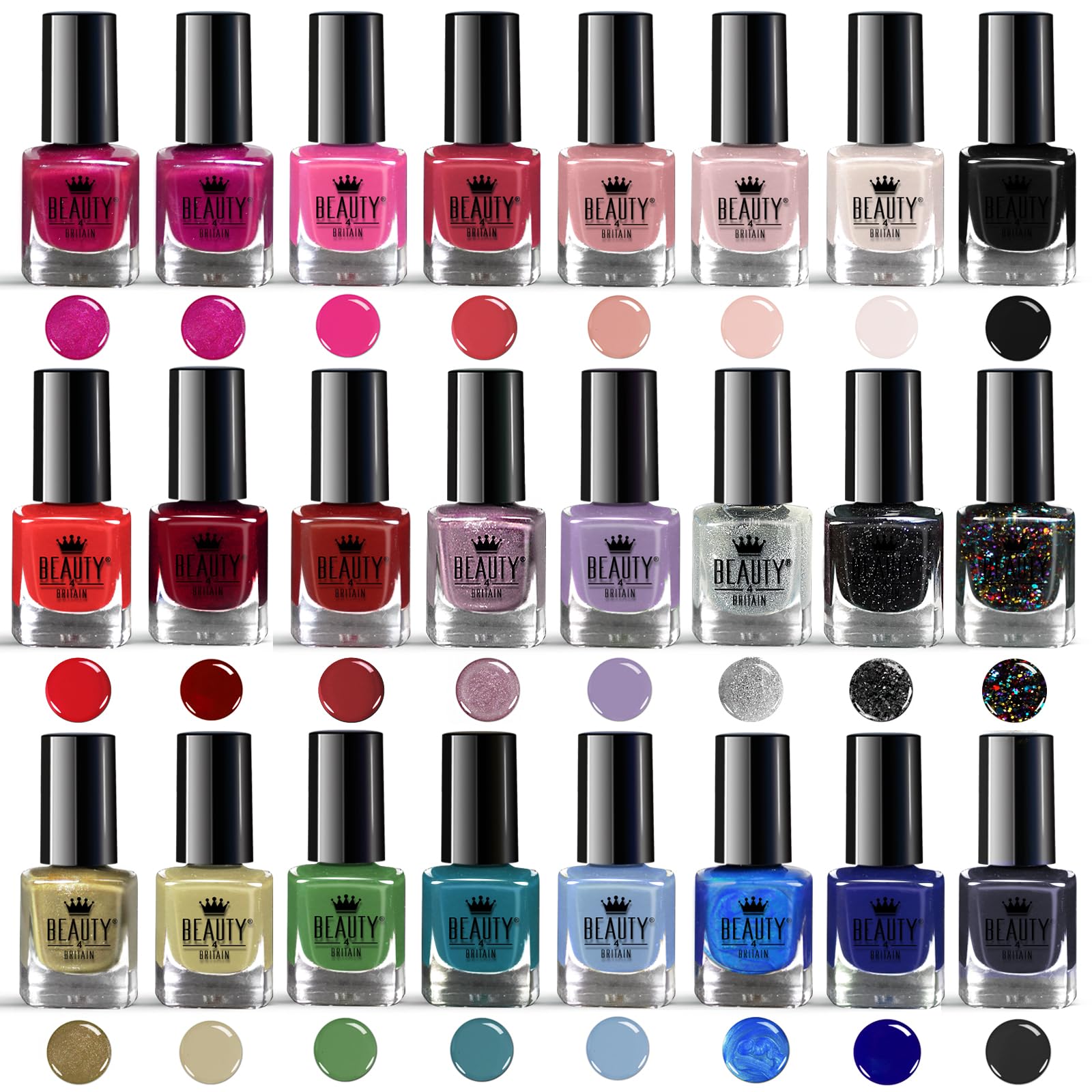 Splash 48 x Nail Polish Varnish Set 48 Different Modern Colours Quick Drying