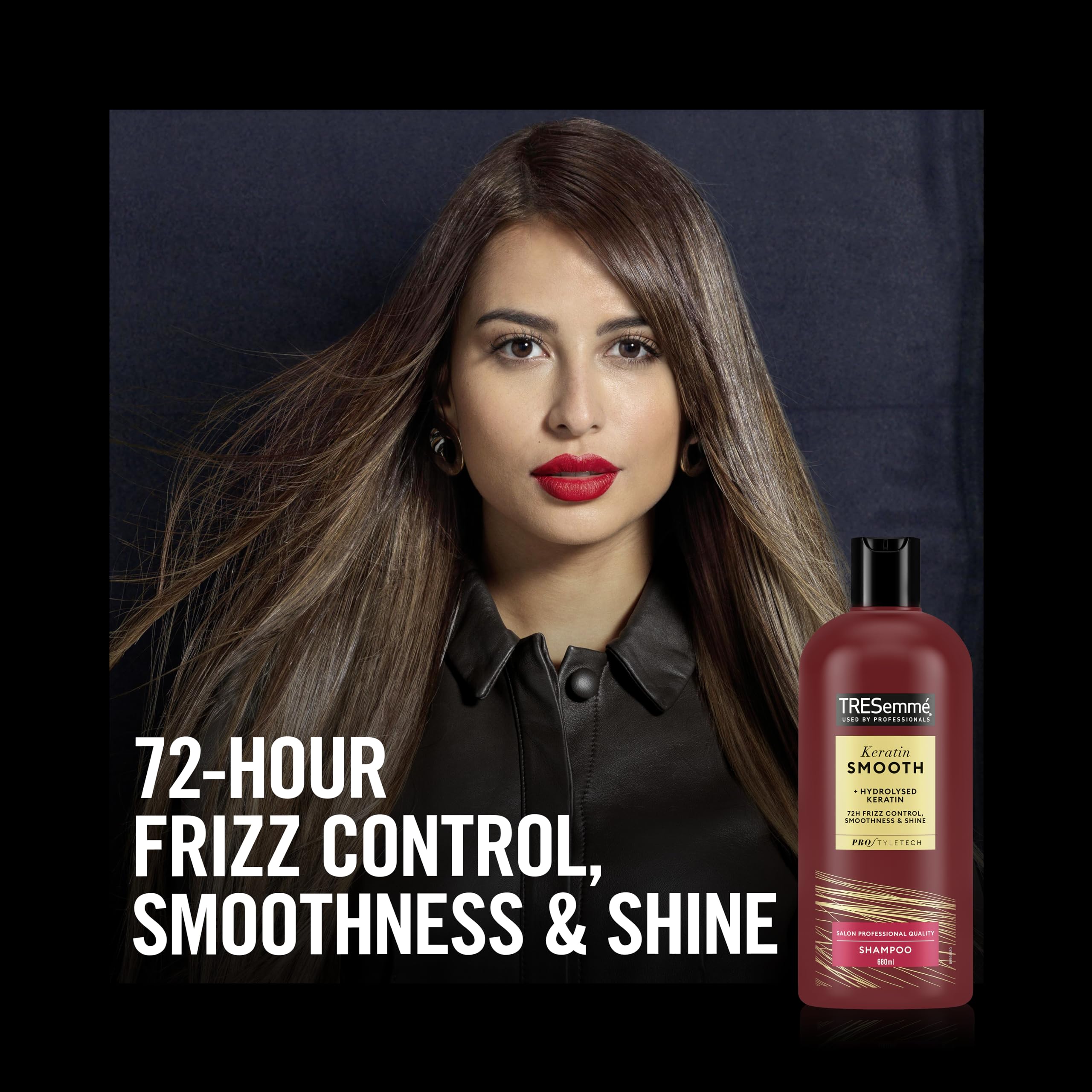 1xTRESemmé Keratin Smooth Shampoo 680 ml & 1x TRESemmé Keratin Smooth Conditioner for 72h frizz control, smoothness & shine 680 ml 2 piece