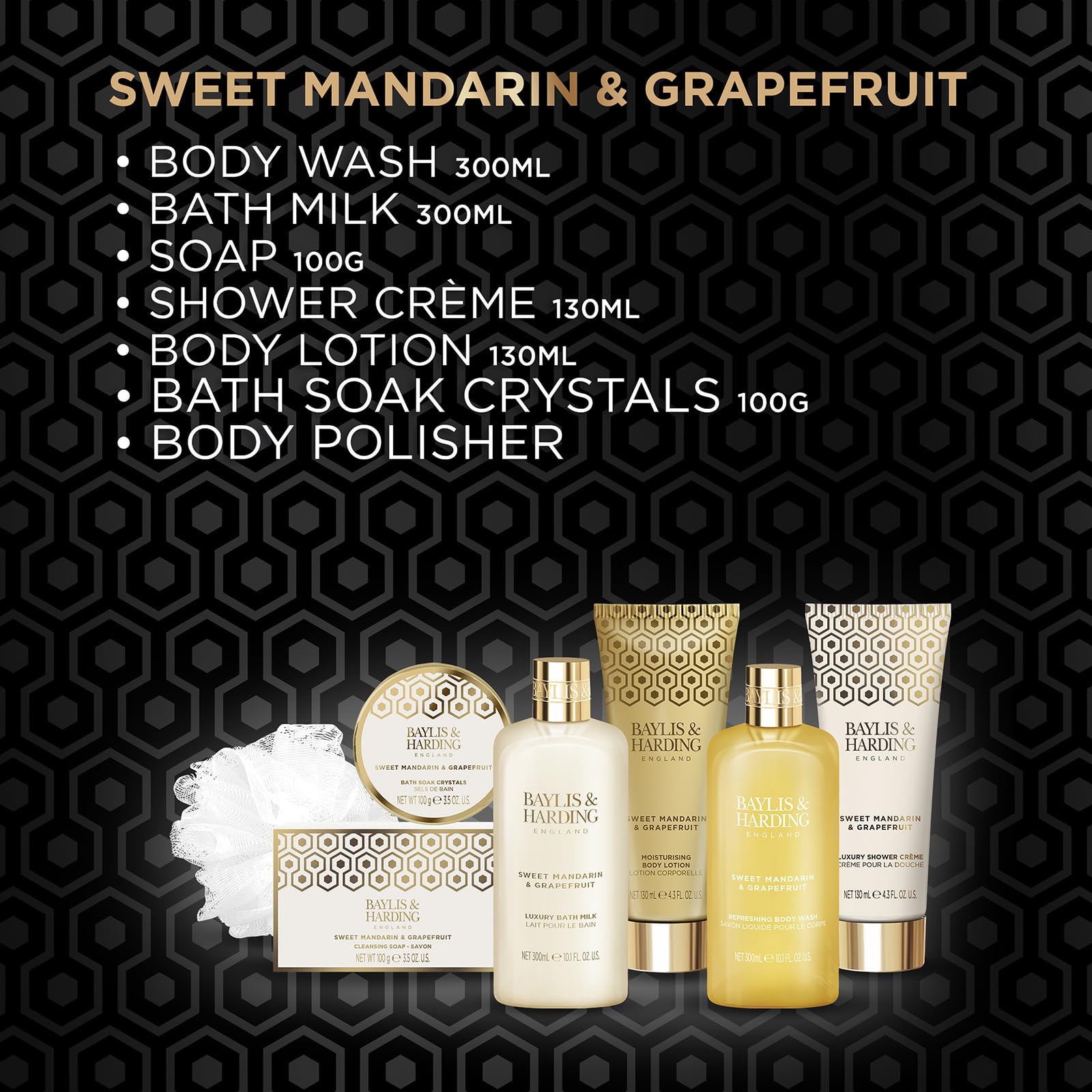 Baylis & Harding Sweet Mandarin & Grapefruit Luxury Pamper Gift Set (Pack of 1) - Vegan Friendly