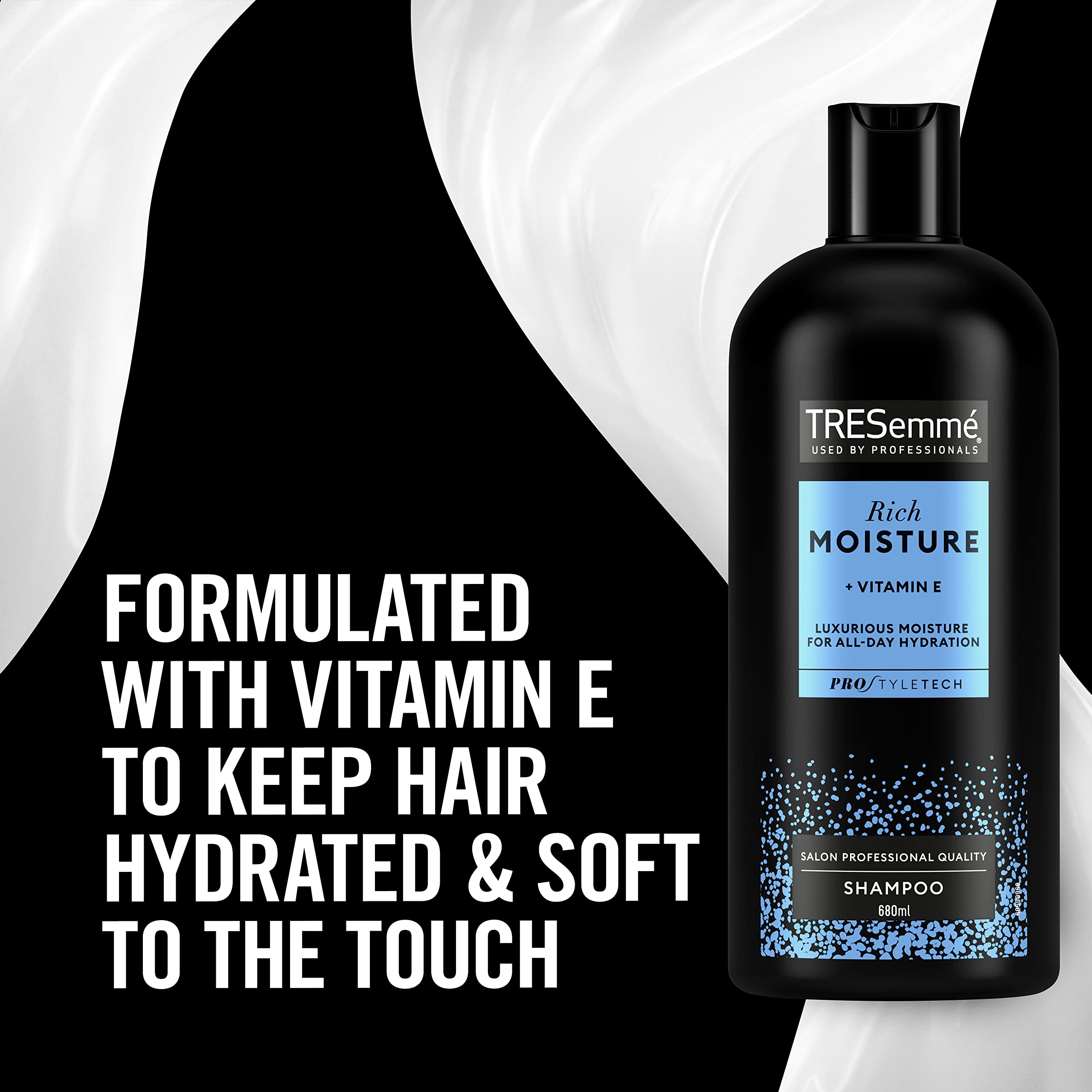 TRESemme Rich Moisture Shampoo luxurious moisture for all-day hydration for dry, damaged hair 6x 680 ml