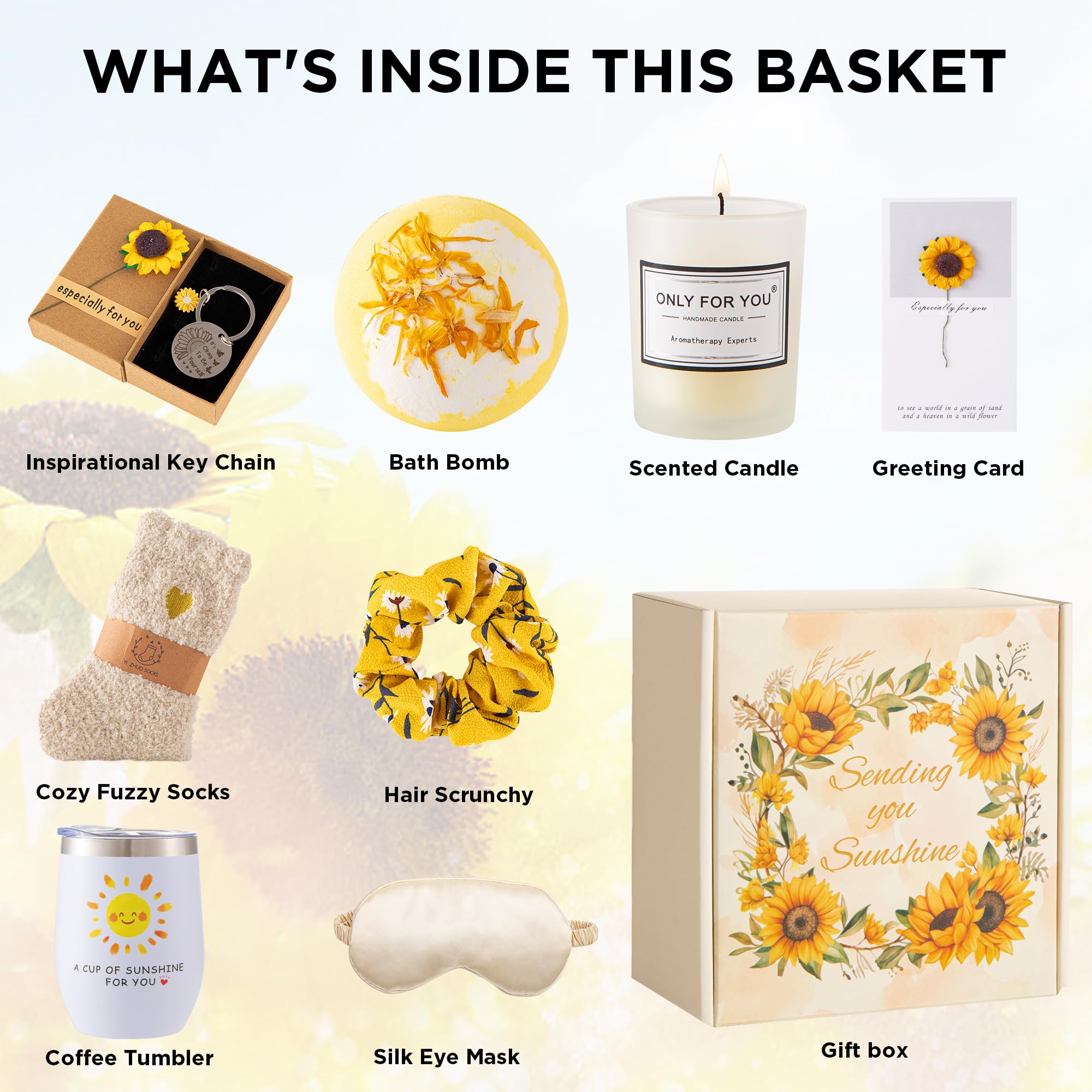 Smokfon Sunflower Spa Gift Set for Women